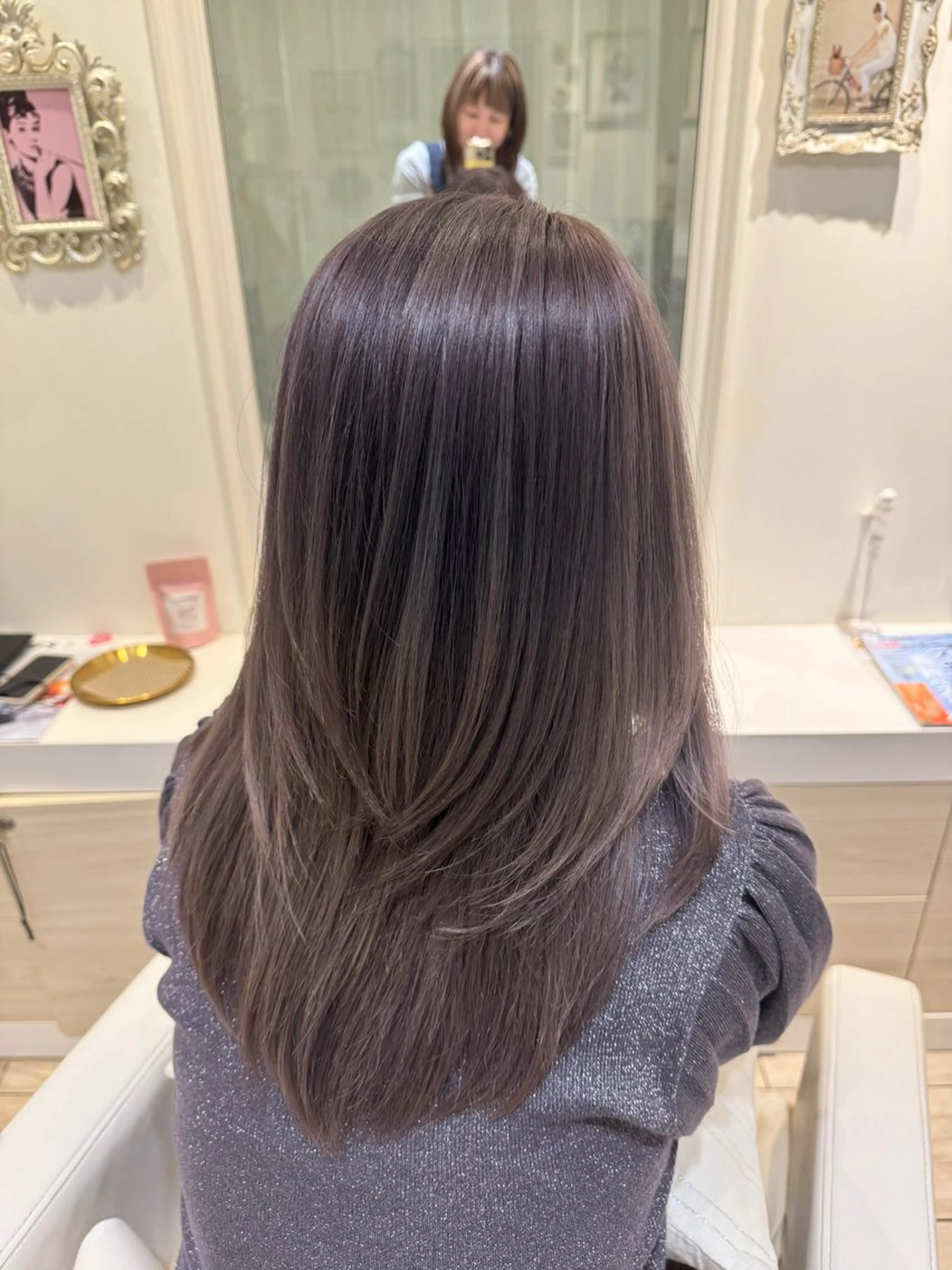 ミディアム カラー ブリーチ ヘアカラー たなか あいり【自由が丘】のヘアスタイル