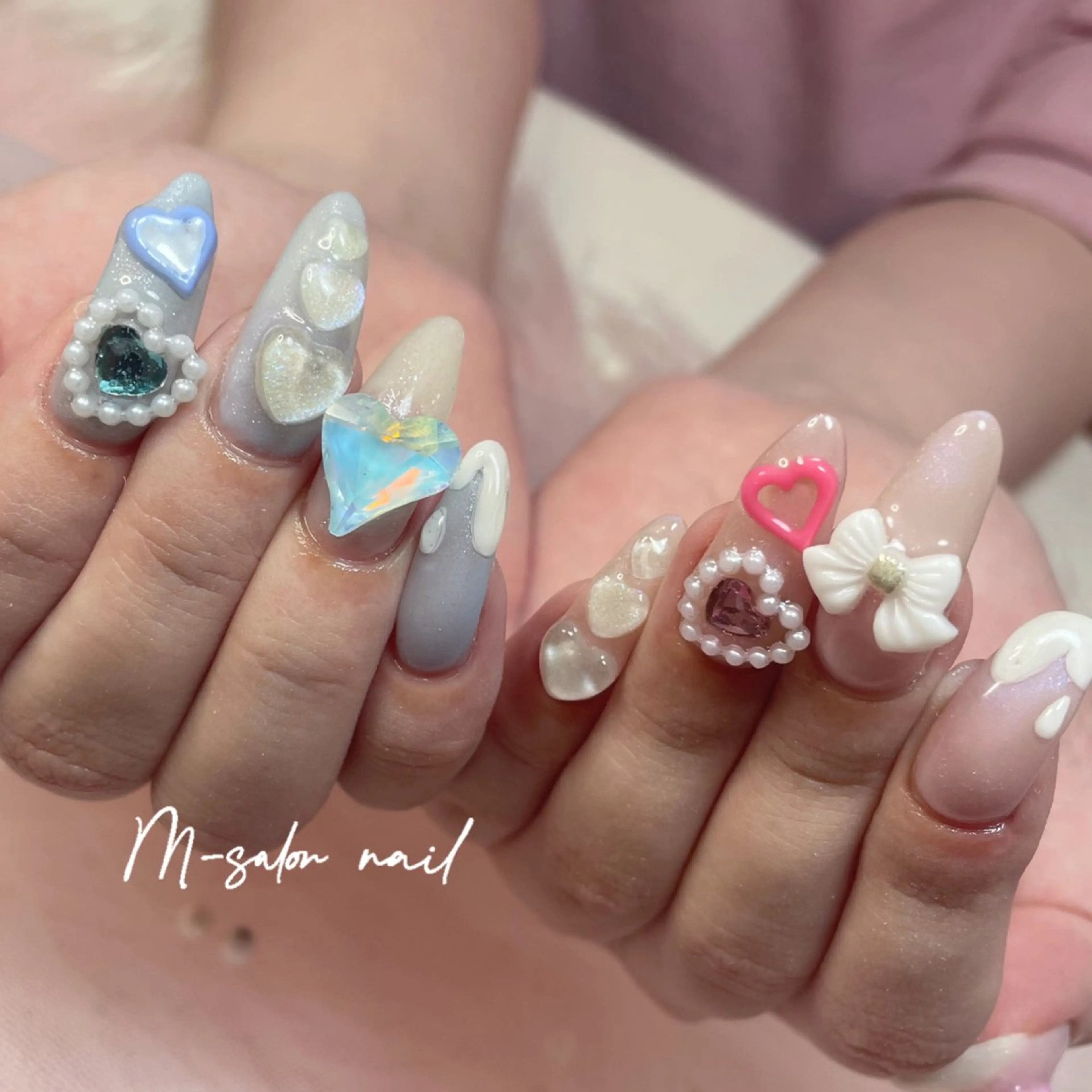 ネイル ハンドネイル 韓国/網紅/パーツ M-salonのネイルデザイン