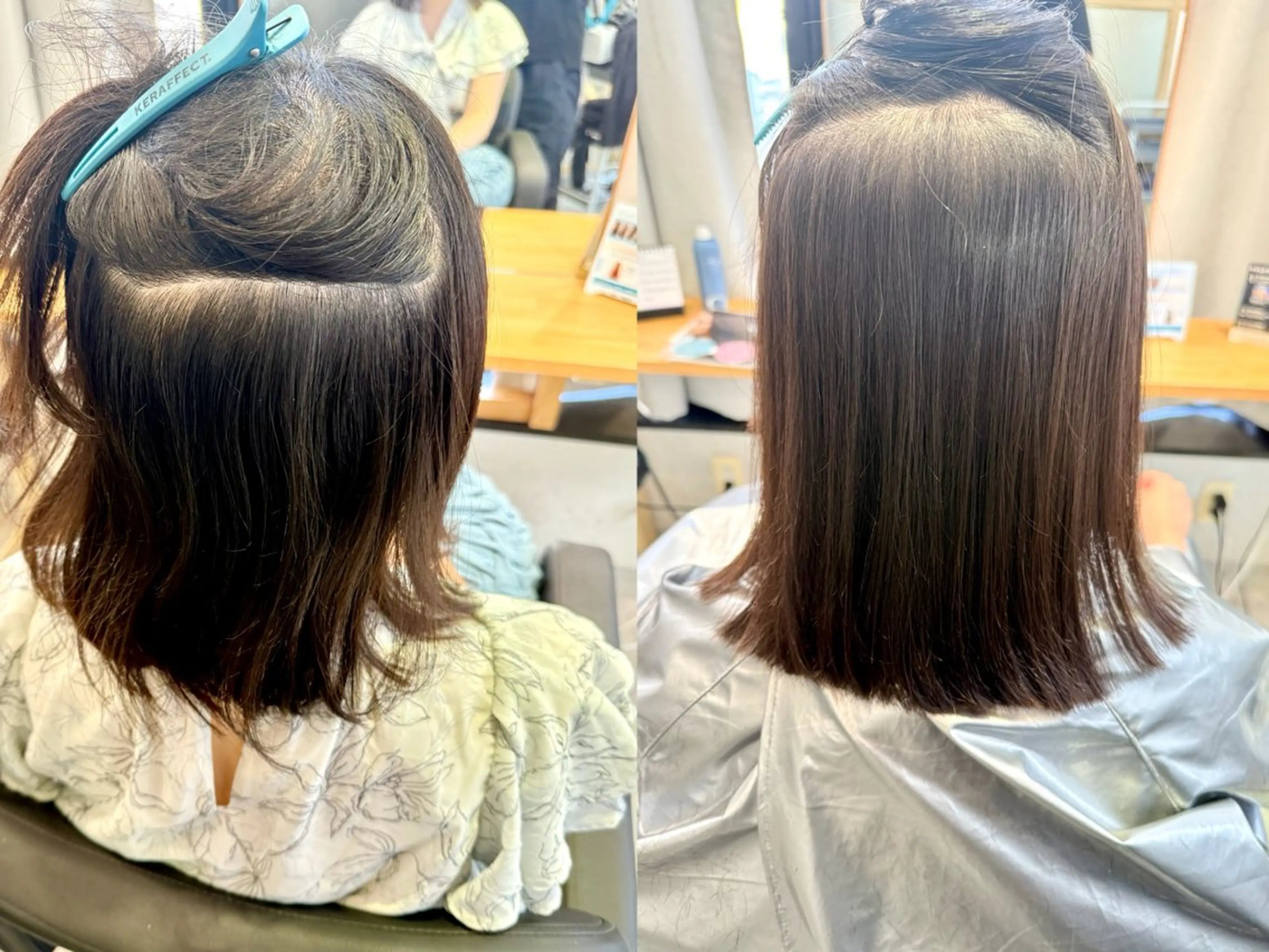 ミディアム カット 縮毛矯正 トリートメント ✨シルクストレート✨ 美髪髪質改善Yukiのヘアスタイル