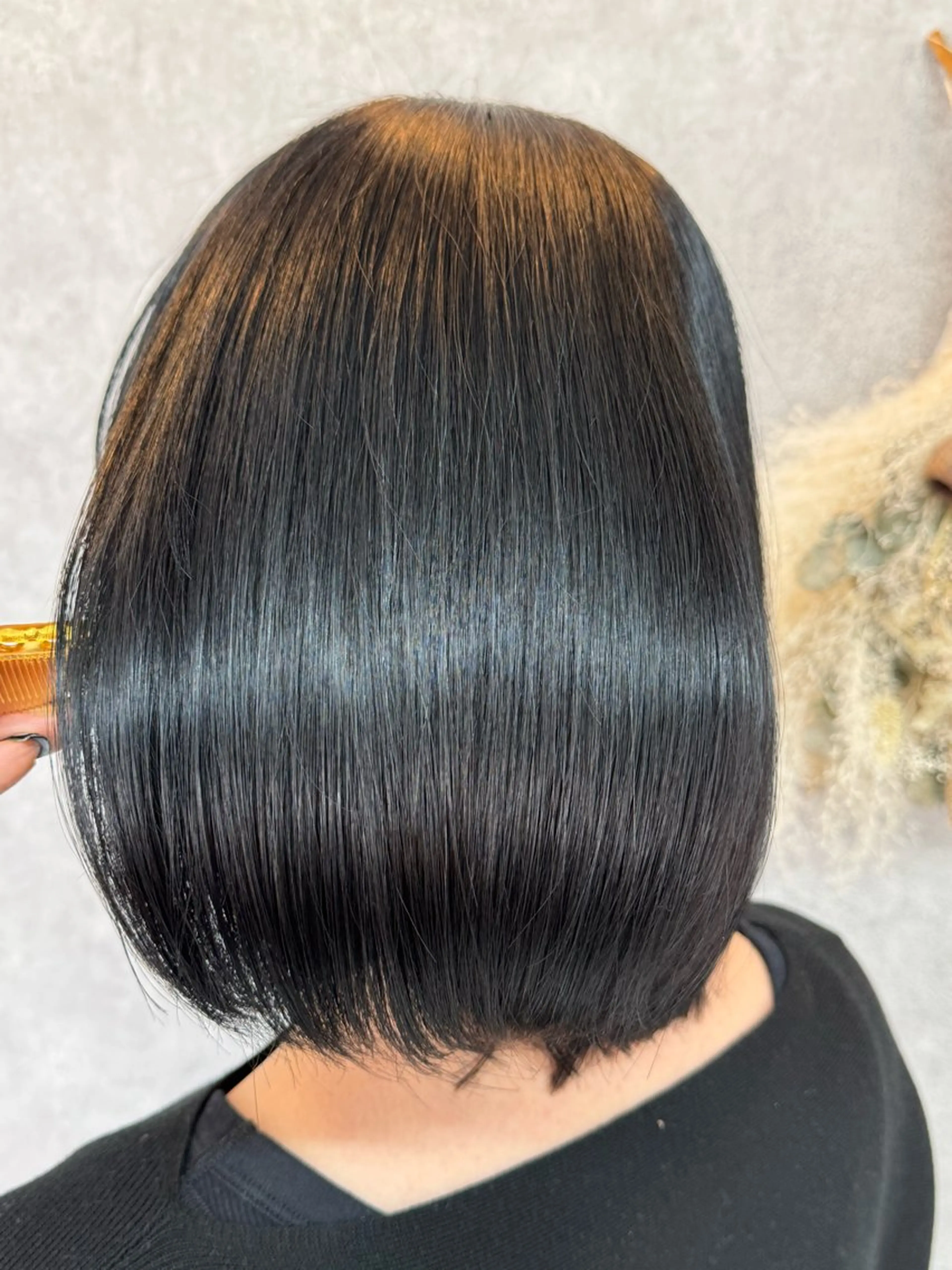 ミディアム カラー カット ヘアカラー トリートメント 髪質改善×METEO 店長 貞松直也のヘアスタイル