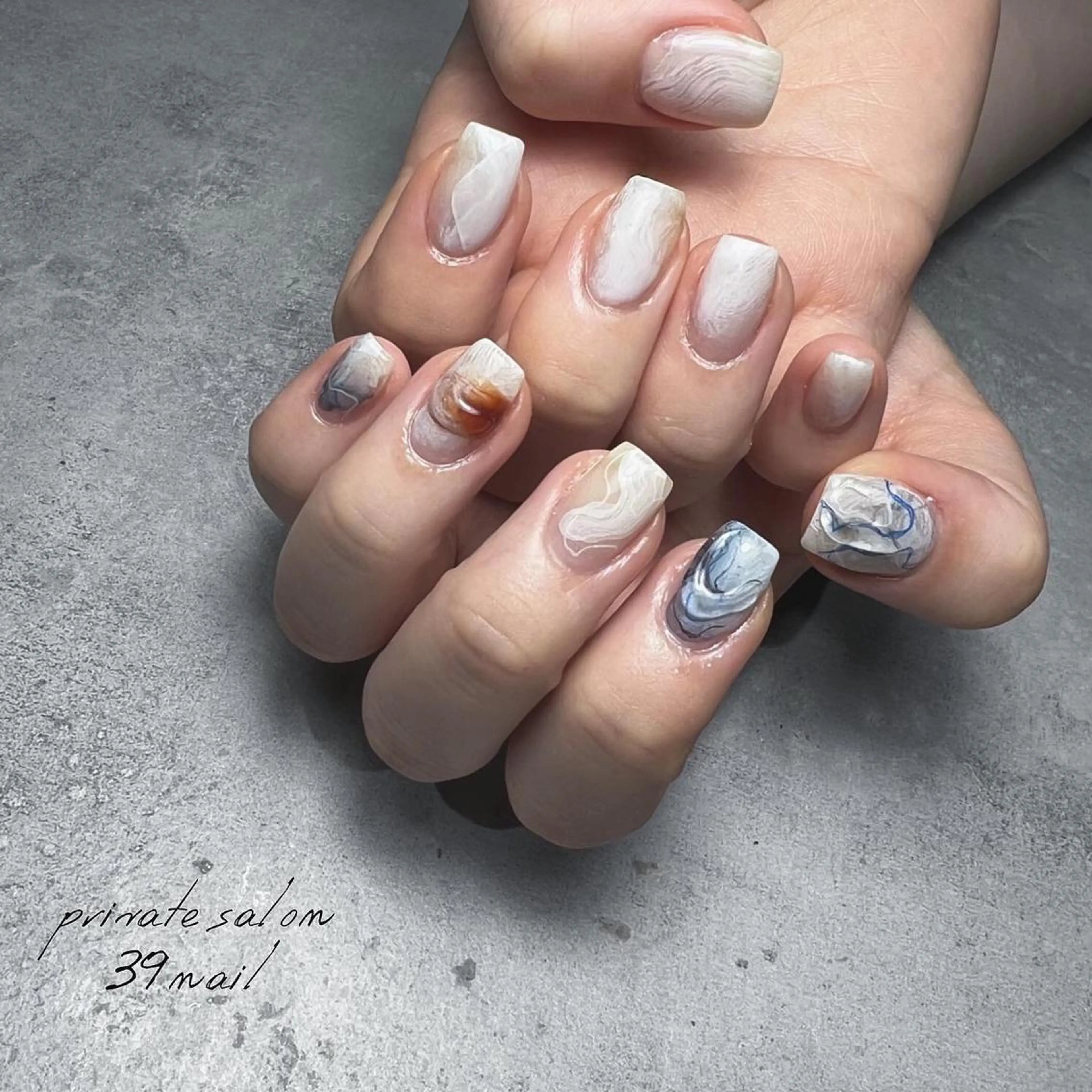 ミディアム ネイル フットネイル 京橋 【39nail】のネイルデザイン