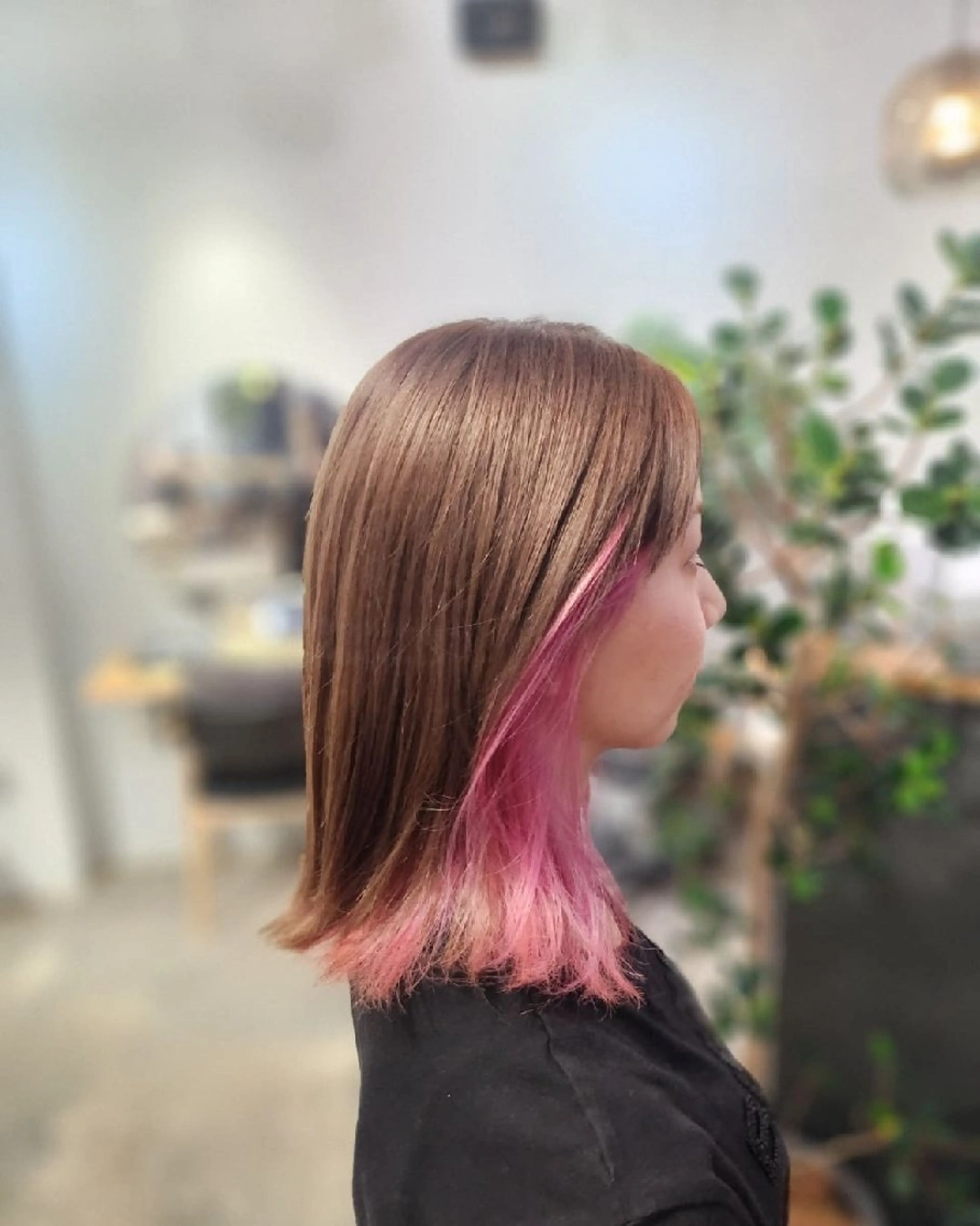 ミディアム カラー ブリーチ インナーカラー 金田 拓也のヘアスタイル