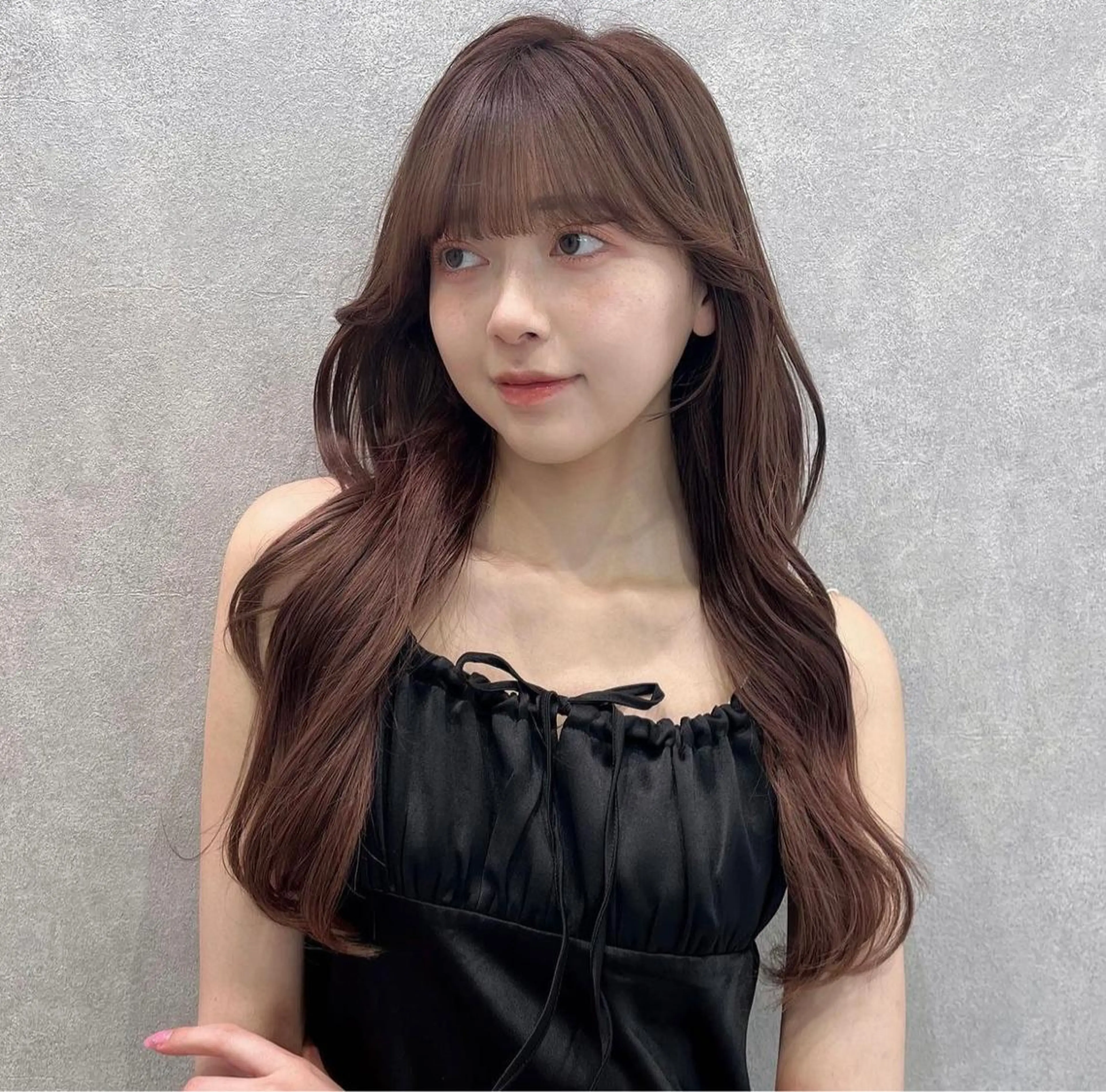 ロング カラー カット ヘアカラー トリートメント 韓国ヘア／レイヤー/ 🤍ayumuのヘアスタイル