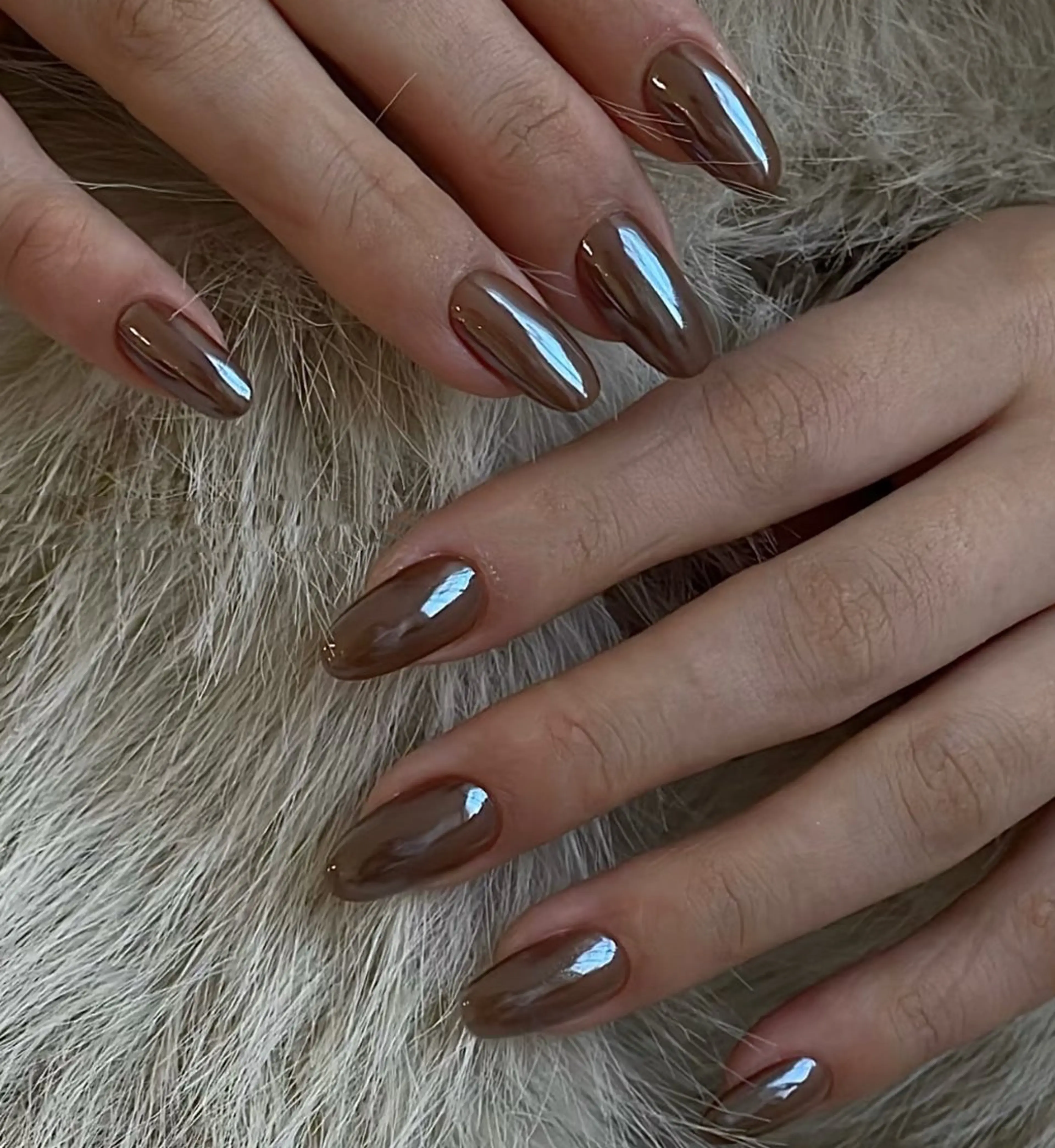 ✨ 【Hand】個性派ミラー&オーロラネイル 2色までOK✨️新規オフ無料の写真