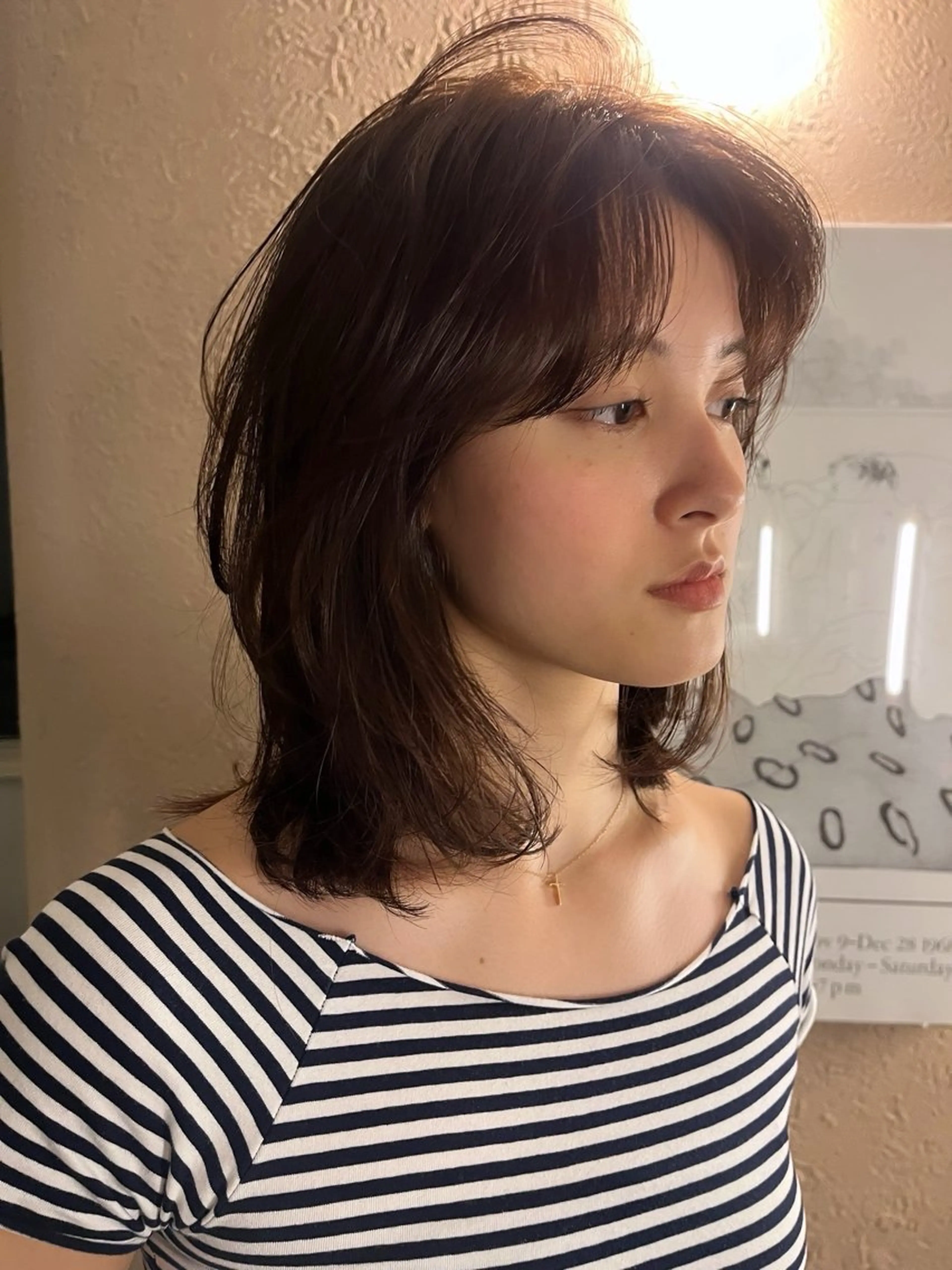 ミディアム カット レイヤー/ケアパーマ /ニュアンス/モードのヘアスタイル