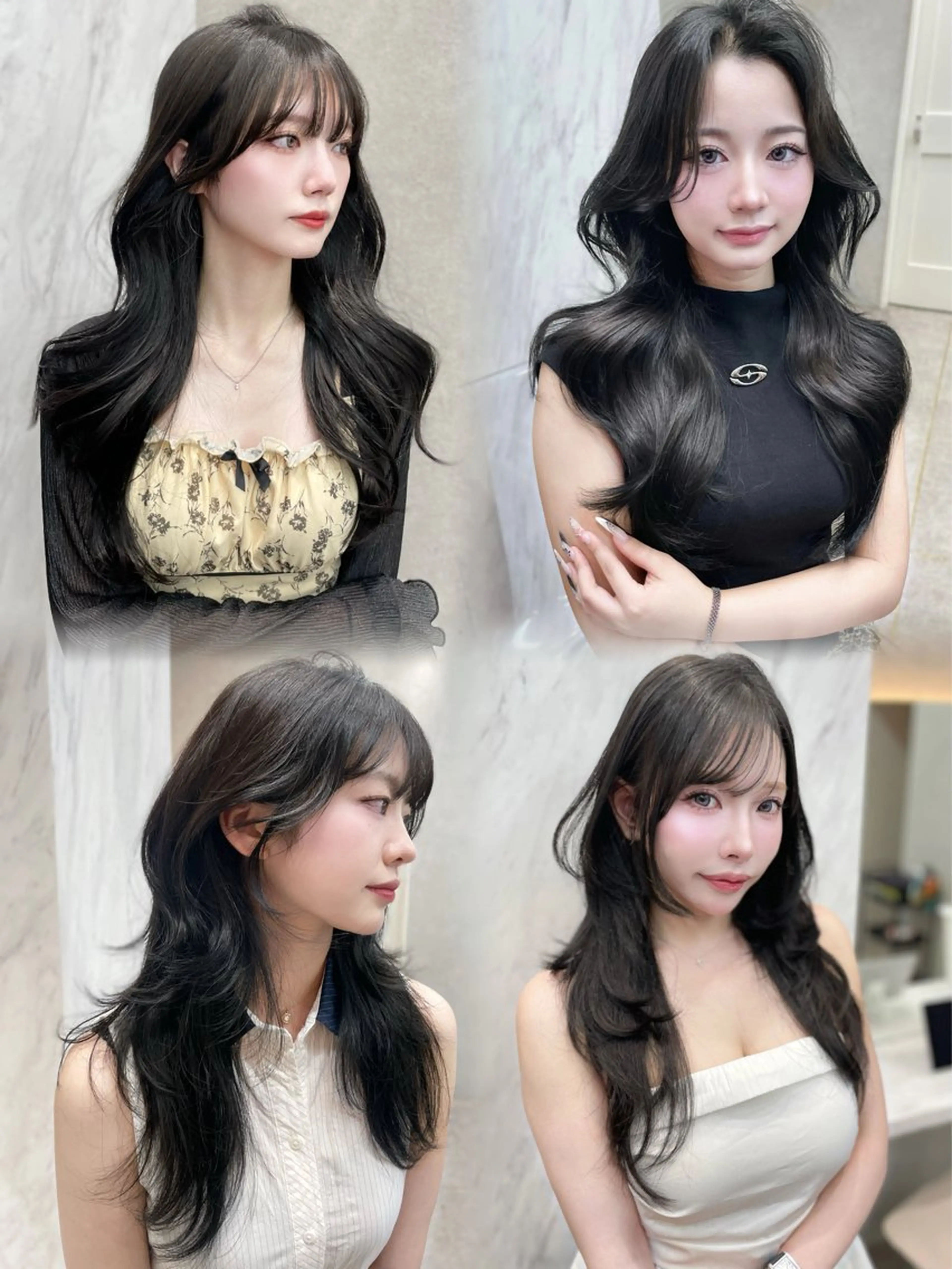 セミロング カット MOE 福岡韓国ヘア✧︎のヘアスタイル