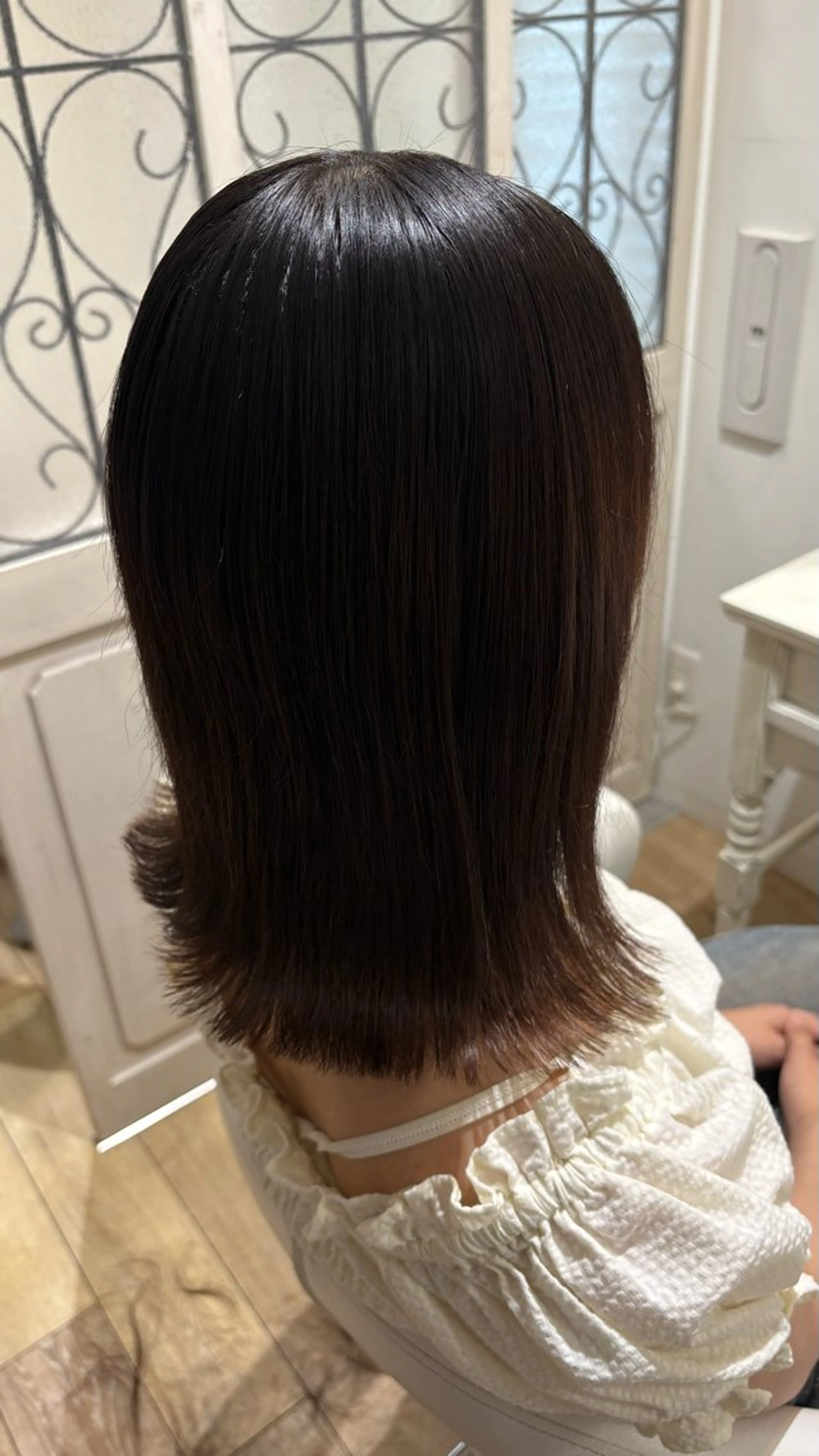 ミディアム カラー カット 似合わせ 顔周りYUUGAのヘアスタイル
