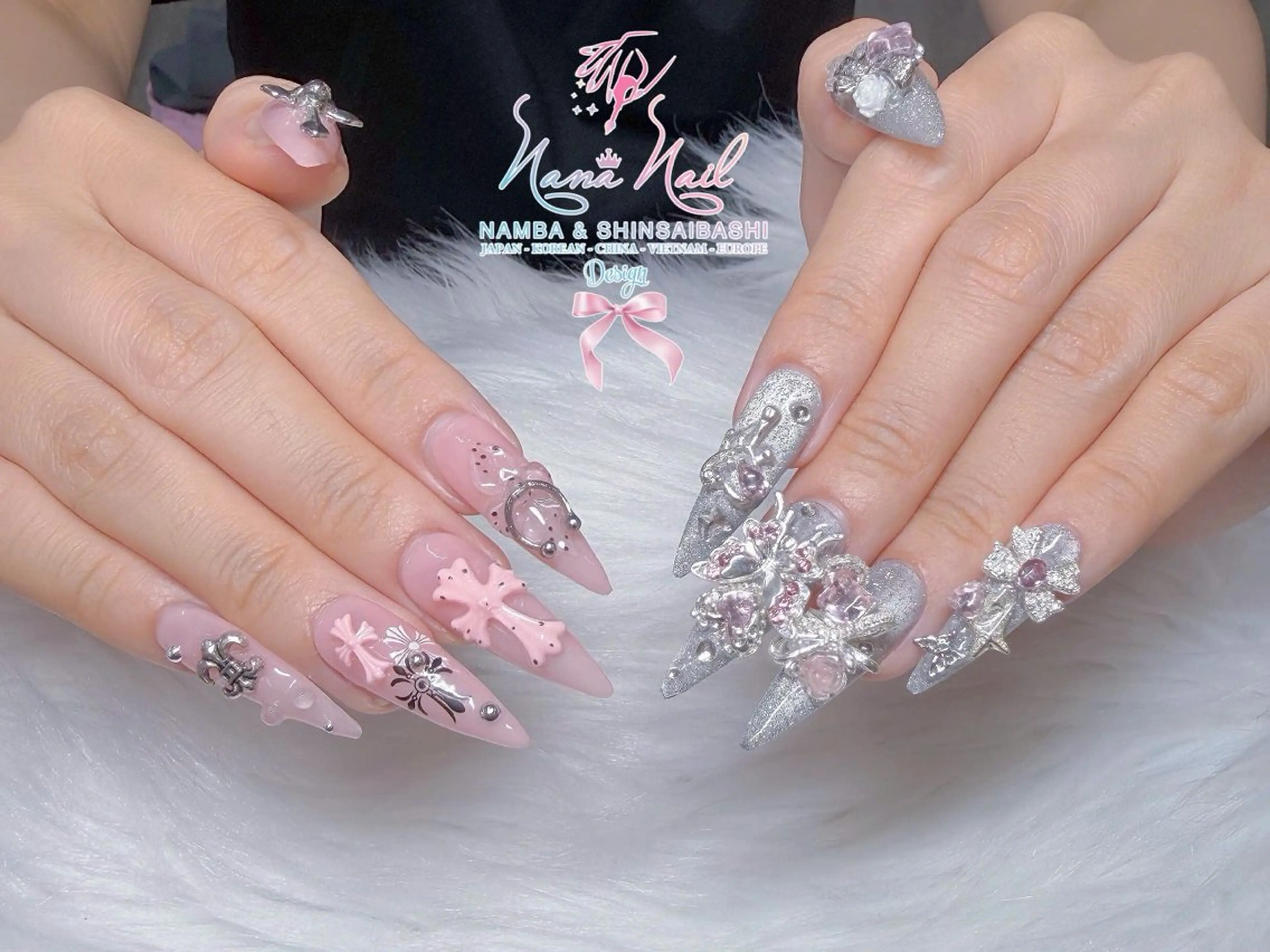 ネイル チークネイル 桜ネイル フラッシュネイル フットネイル ジェルネイル ハンドネイル リナネイル アメ村心斎橋店のネイルデザイン