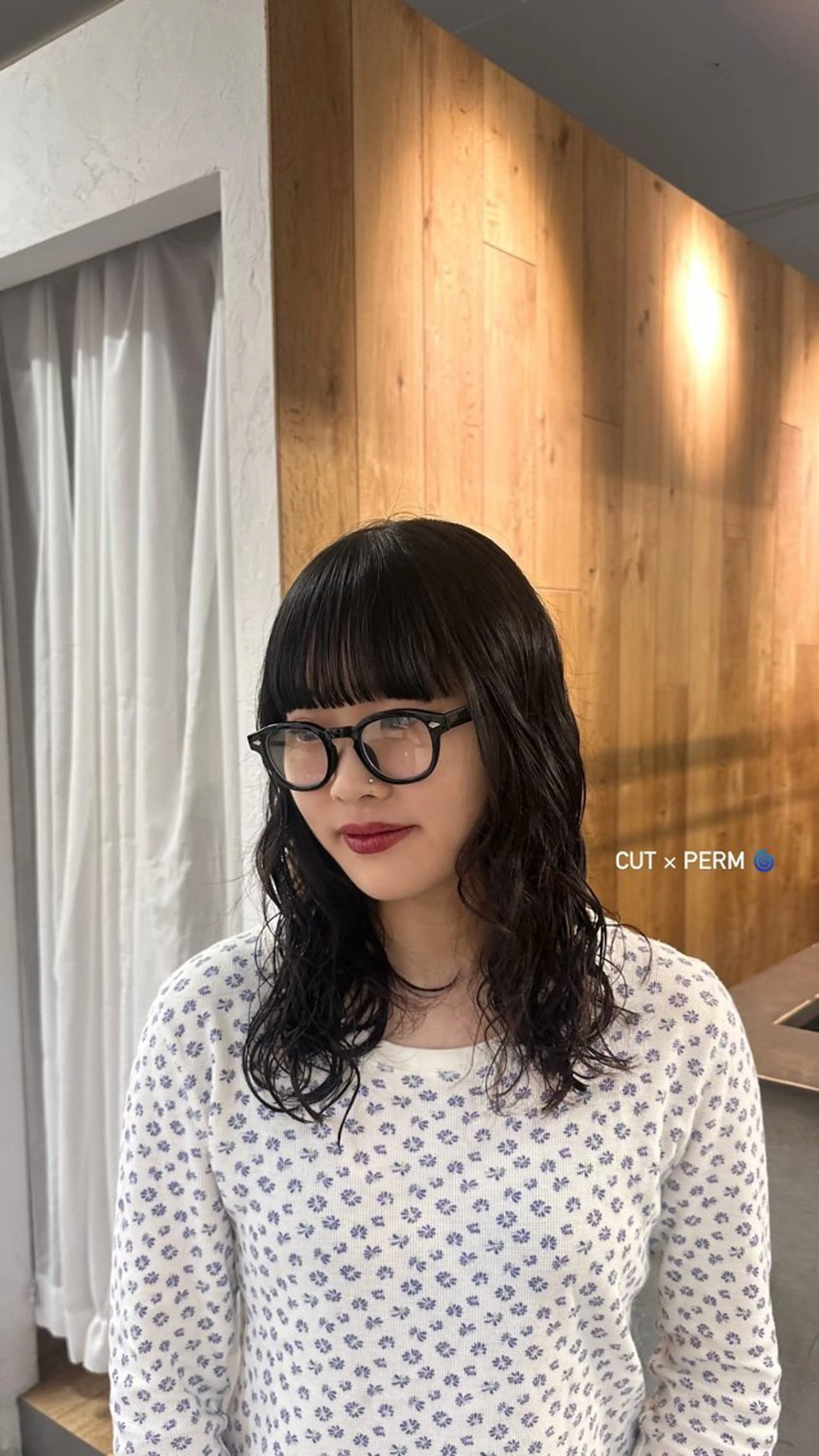 ミディアム カラー パーマ naturalカラー / Rukaのヘアスタイル