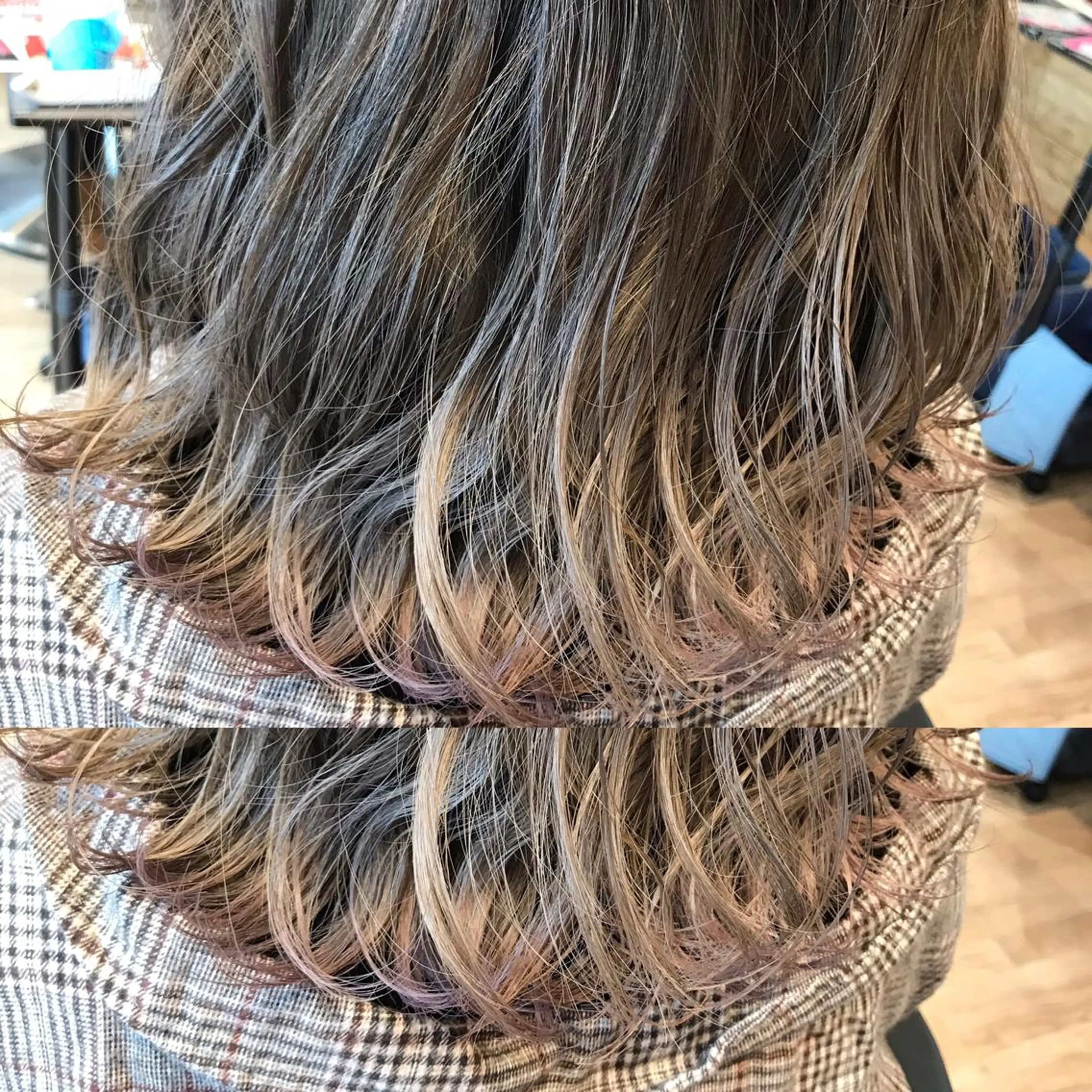 ミディアム カラー ピンクカラー ヘアカラー 大久保 隆蔵のヘアスタイル