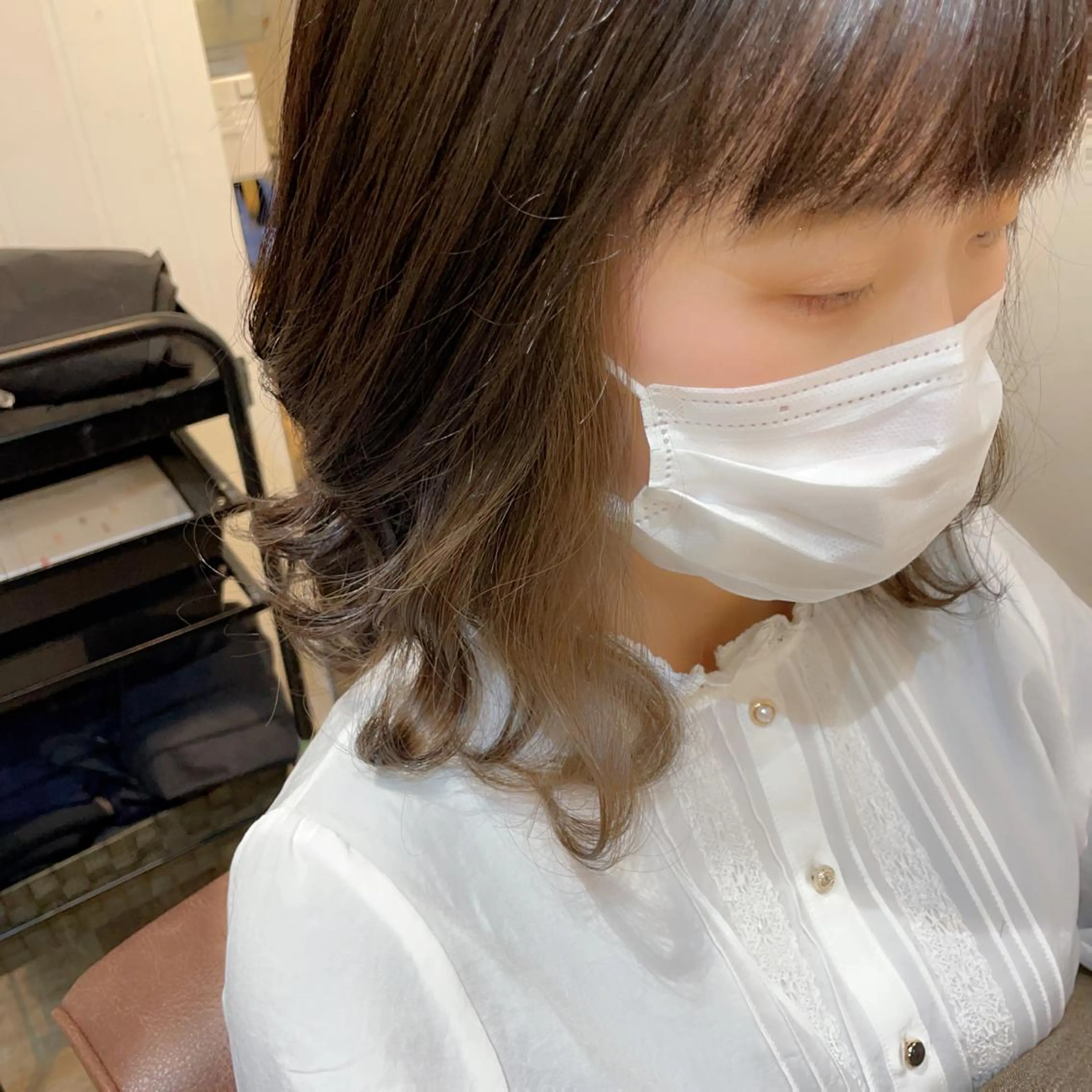 ミディアム カラー ベージュカラー ヘアカラー 🕊miki モテ髪🫧のヘアスタイル