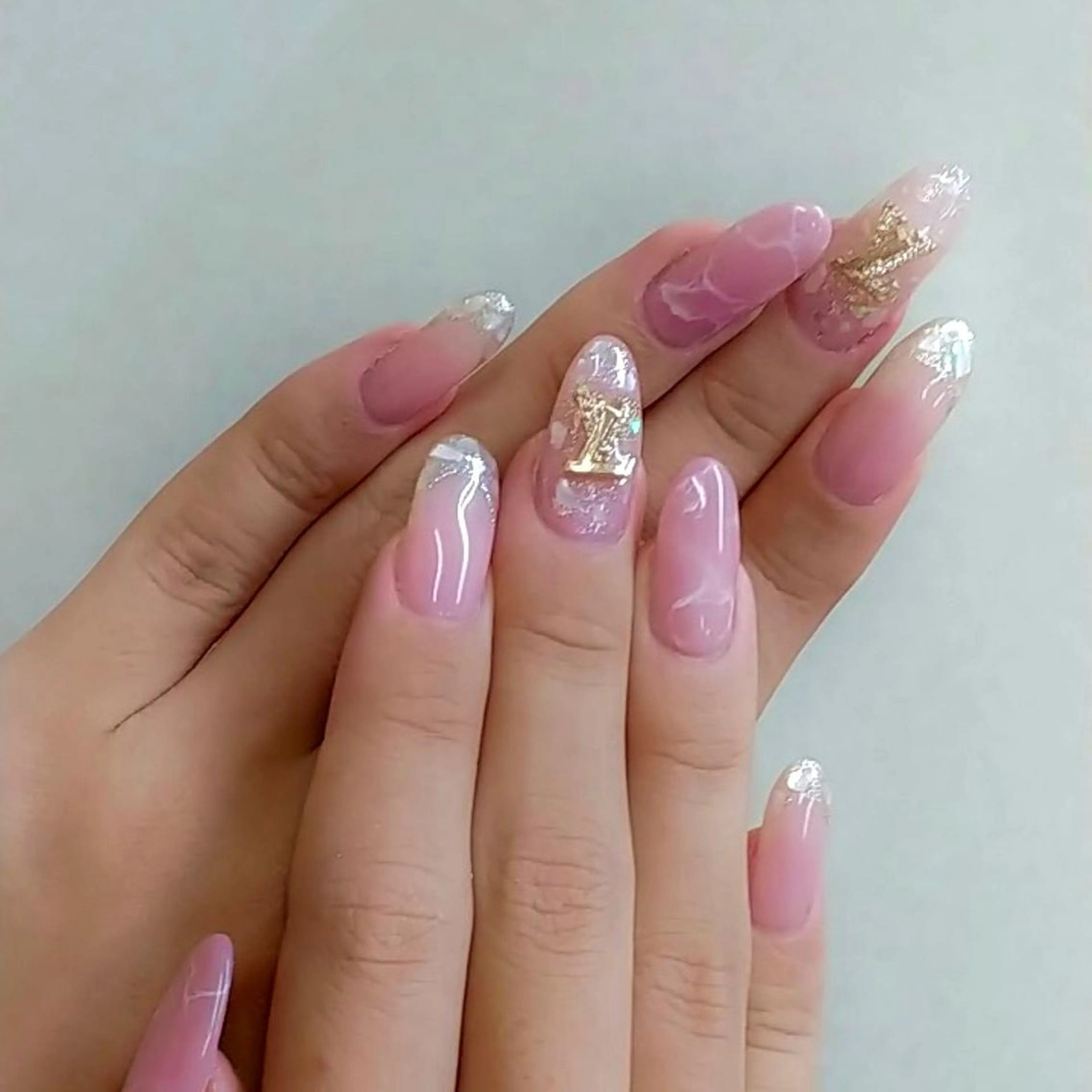 ネイル フレンチネイル 大理石ネイル(マーブル) ハンドネイル Nail lieNのネイルデザイン