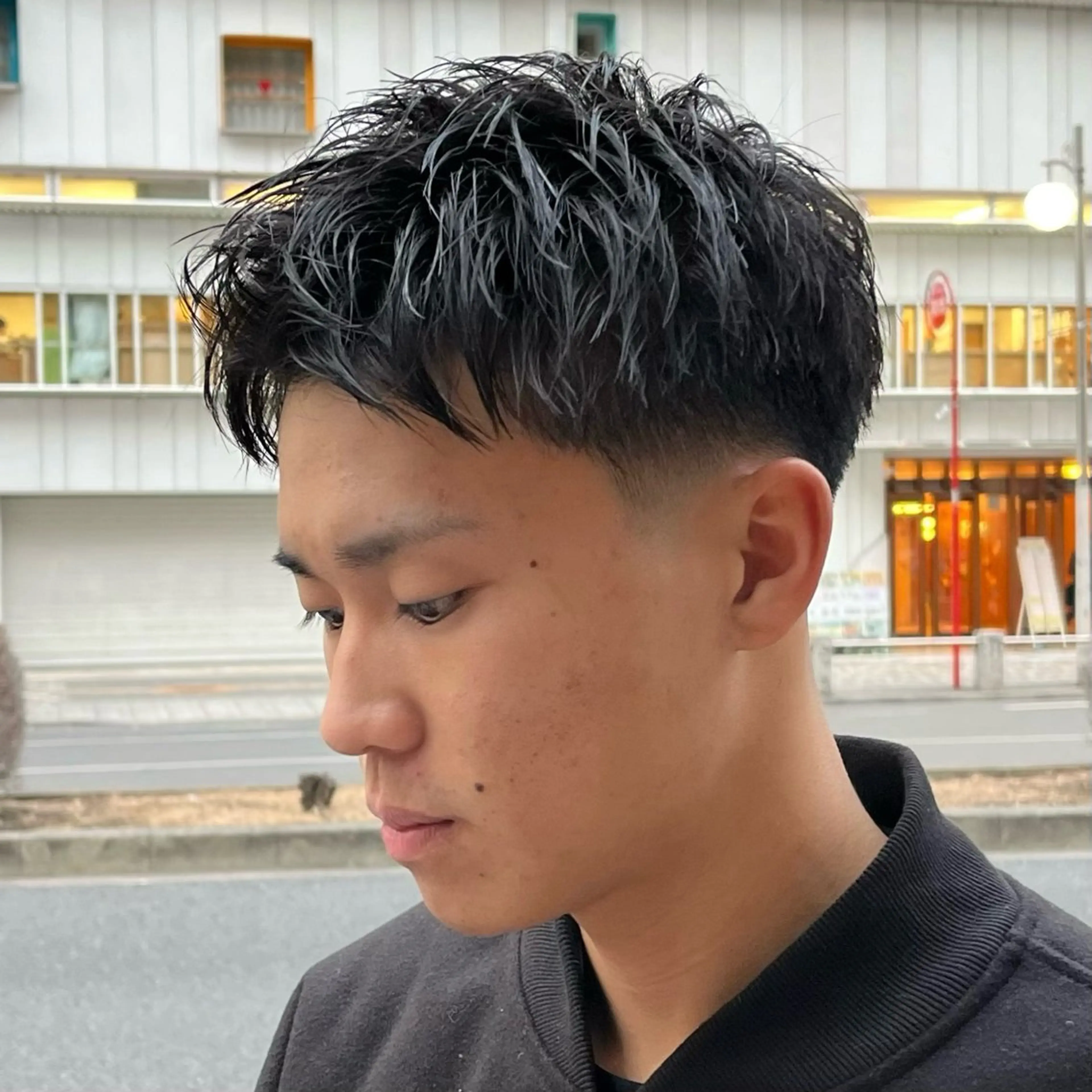 ショート メンズ フェードカット メンズメッシュ メンズパーマ スパイキーショート ショートヘア カット 立川/メンズパーマ 厚進太郎のヘアスタイル