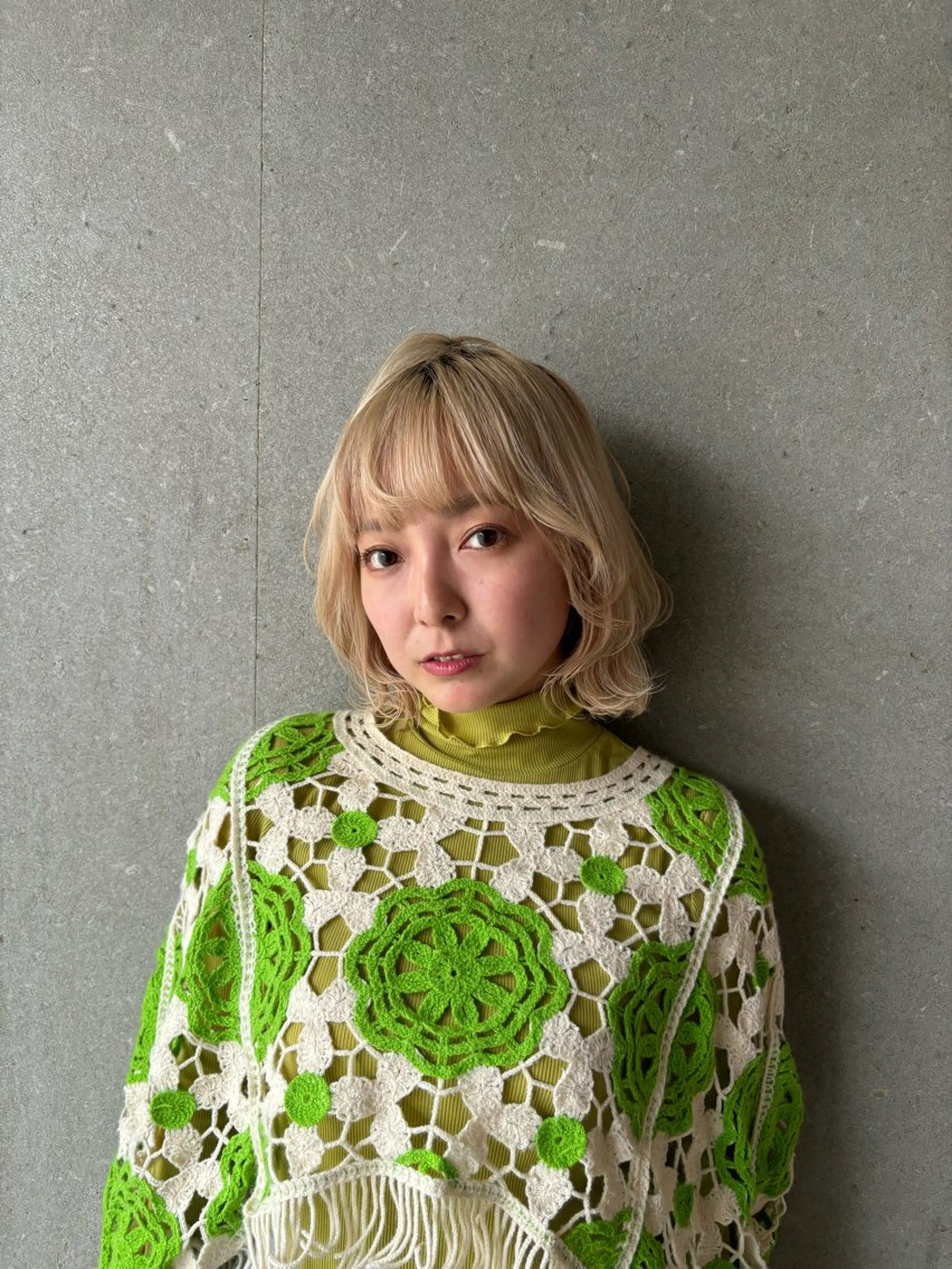 ショート カラー 艶髪ブリーチ/レイヤ ー/竹本幸希のヘアスタイル