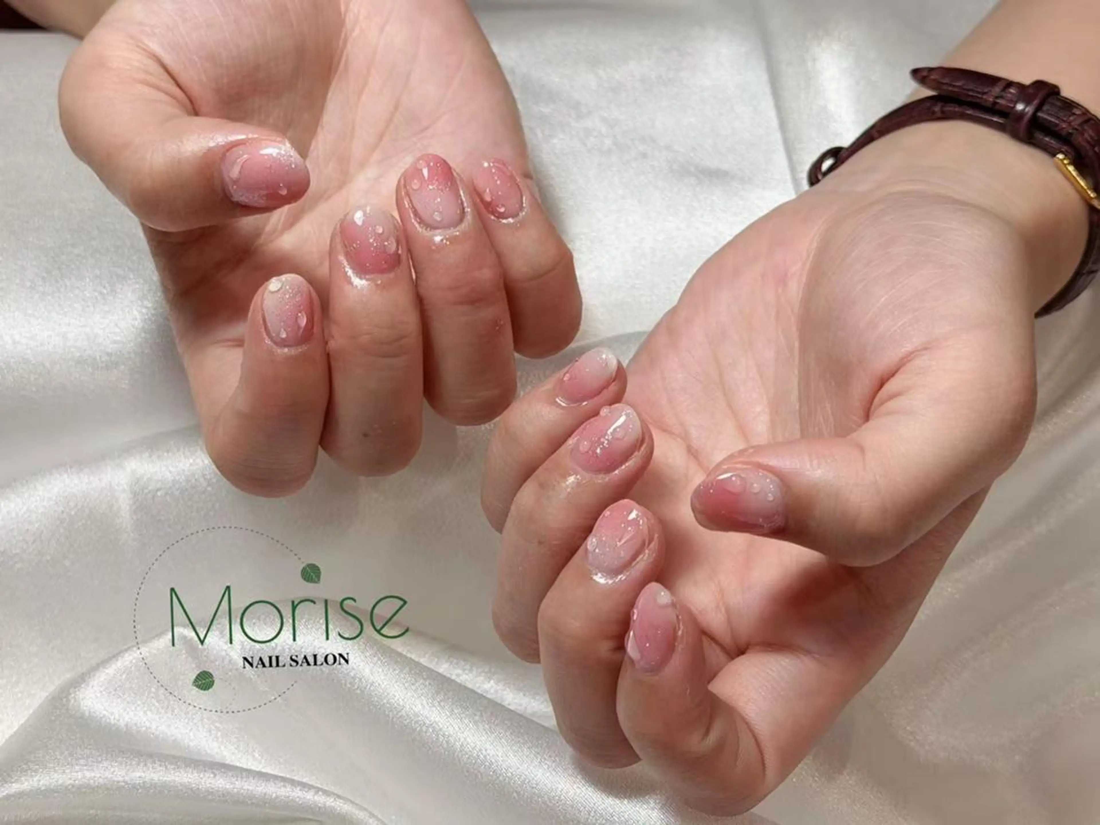 ネイル 長さ出し フレンチネイル ジェルネイル ガラスフレンチ 韓国ネイル Morise BOBOのネイルデザイン