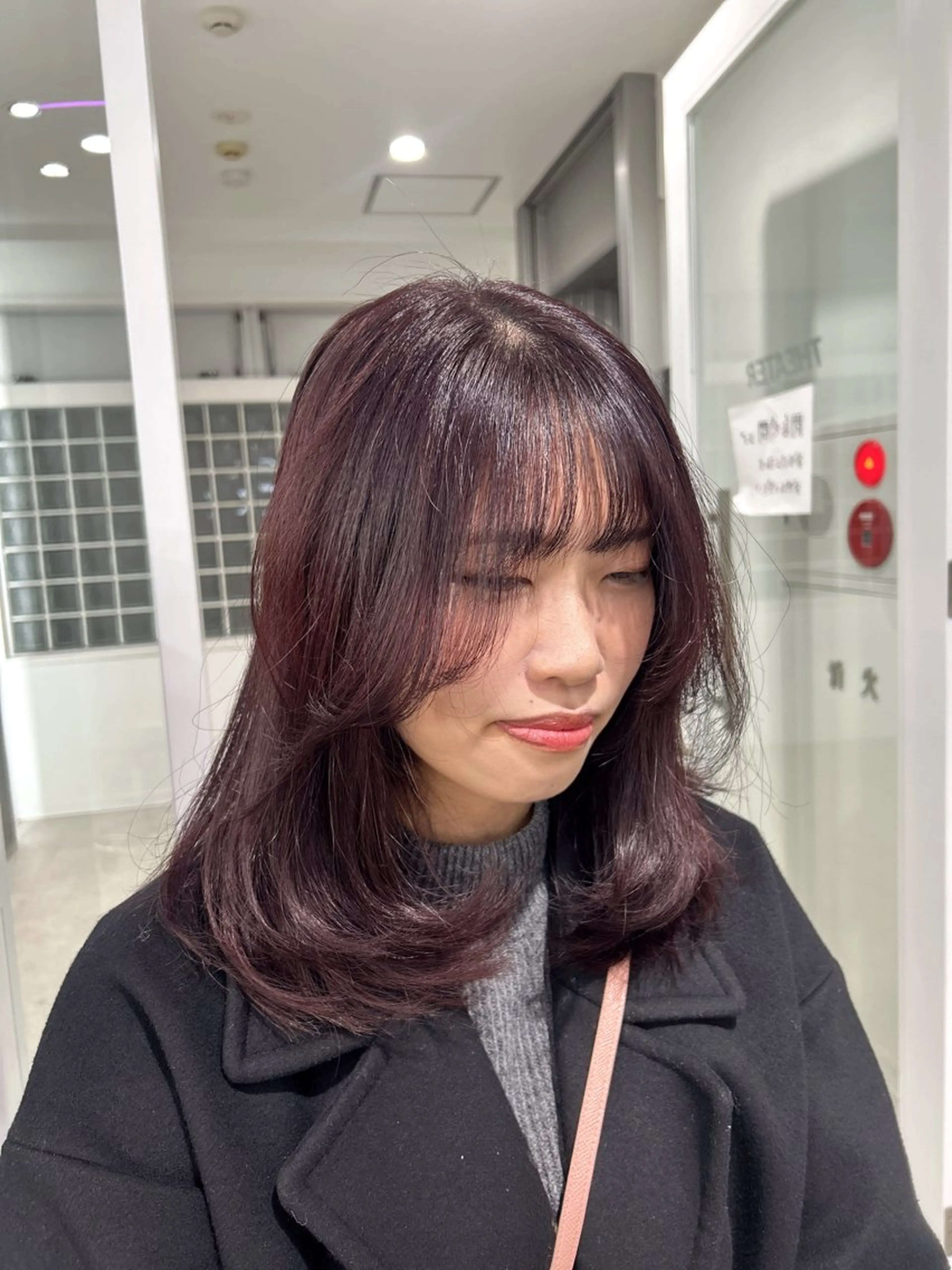 ミディアム カラー カット 縮毛矯正 愛結 暖色カラー🎀🩰のヘアスタイル