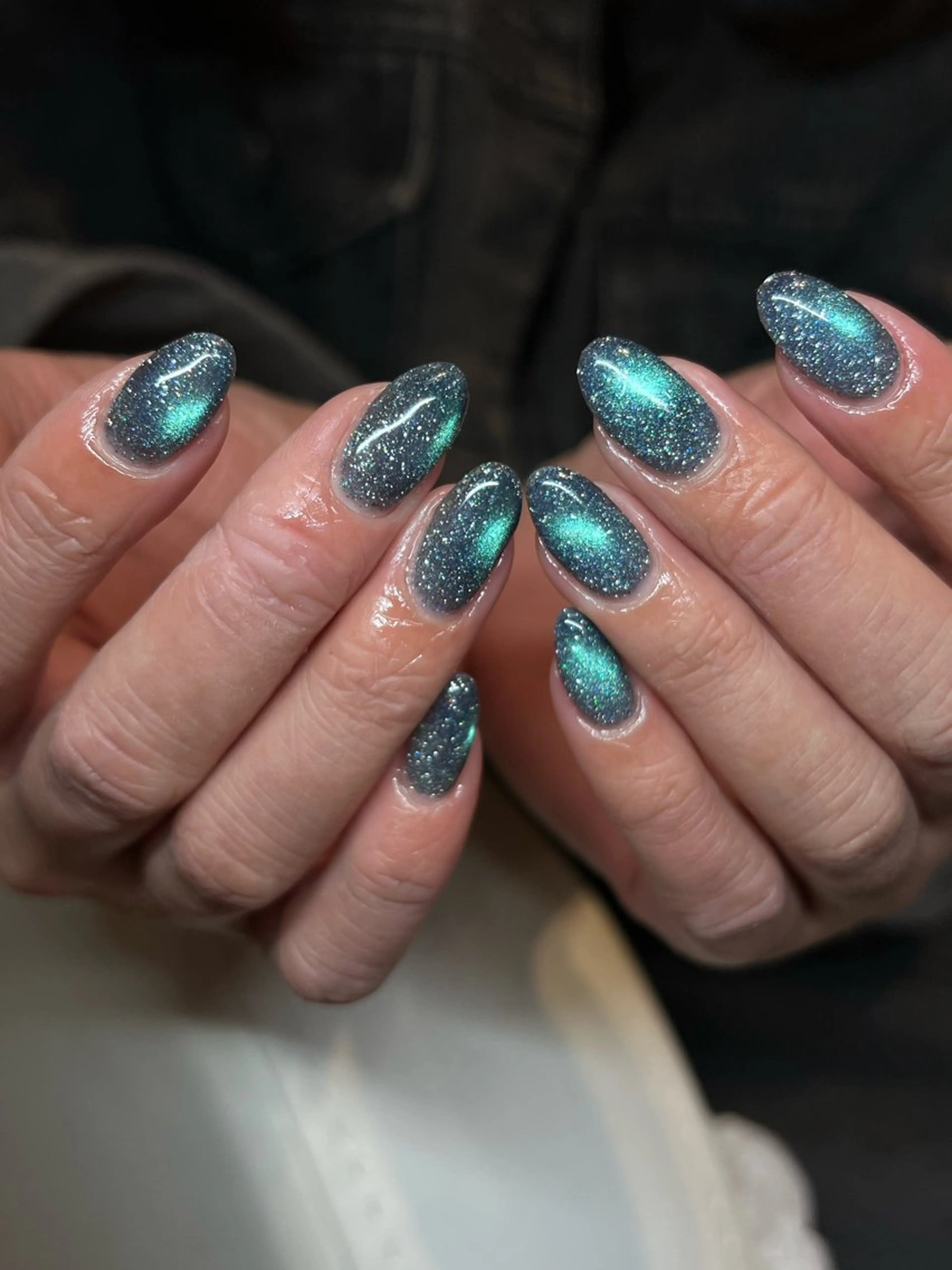 ネイル フラッシュネイル ラメ(グリッター) マグネットネイル ハンドネイル Luann nail Sakiのネイルデザイン