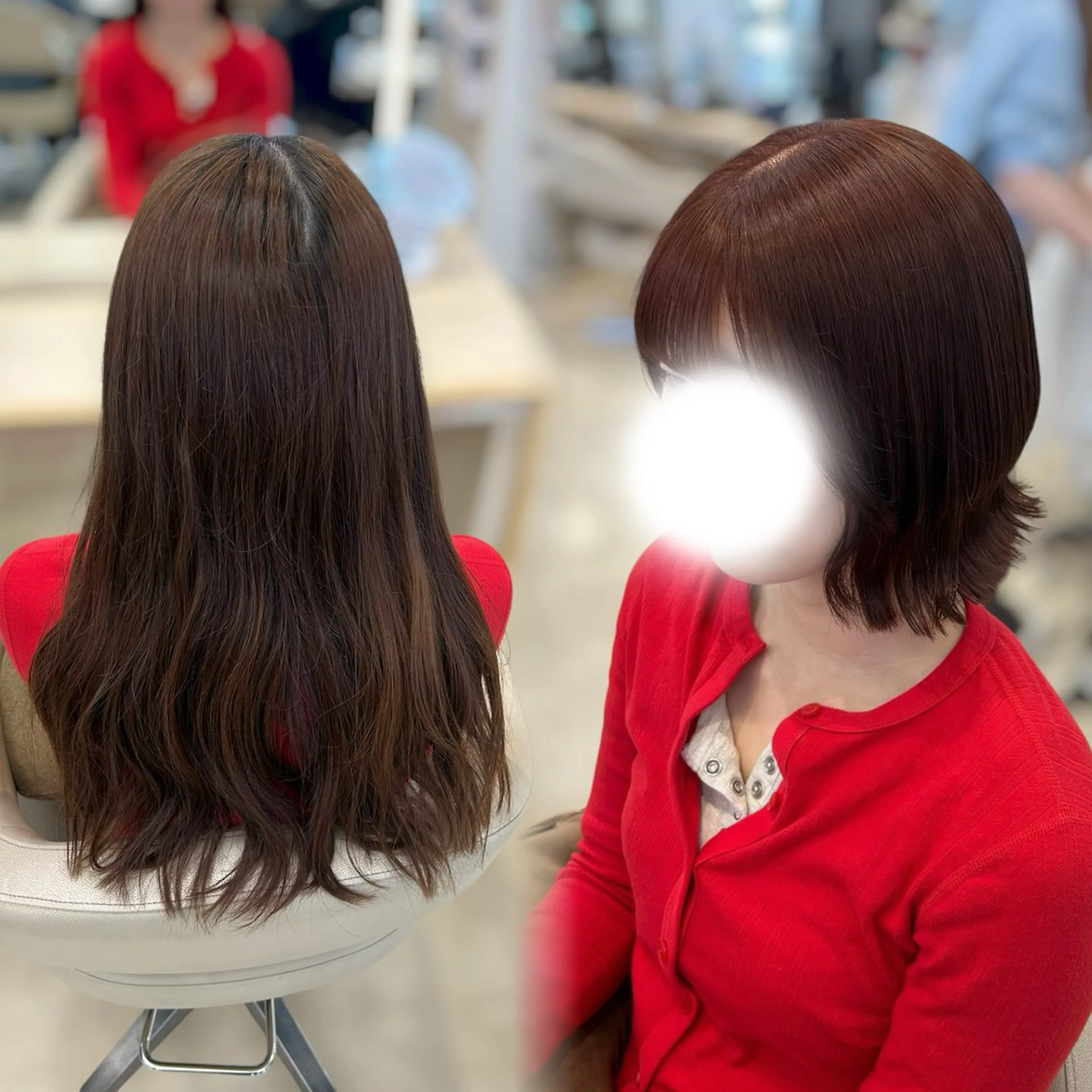 ショート カラー ボブ カット ヘアカラー トリートメント ヘッドスパ ヘアセット ベージュ/つや髪/ レイヤー／ゆいなのヘアスタイル