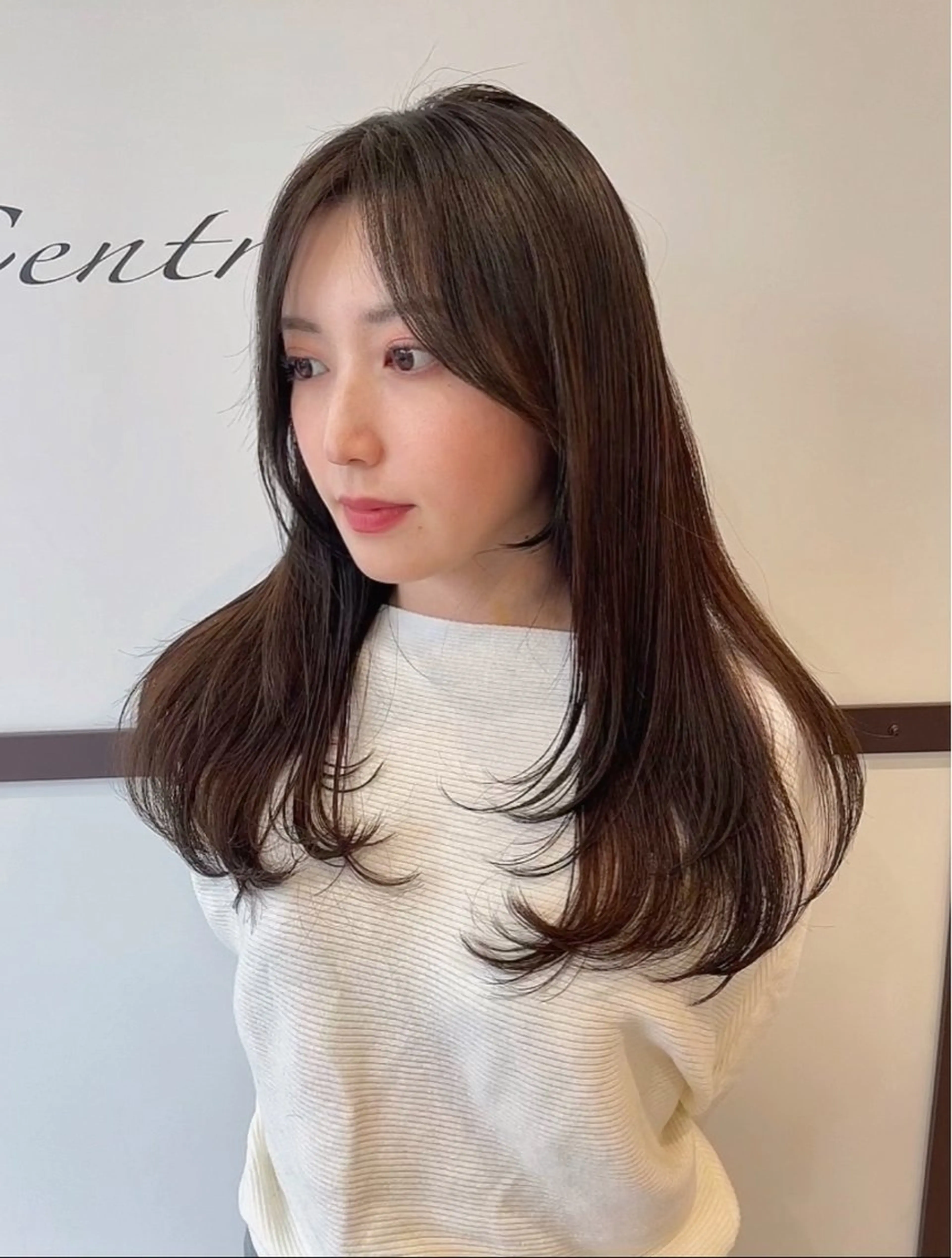 ロング カラー ロングレイヤー 顔まわりレイヤー 顔周りカット レイヤーカット ロング カット ヘアカラー トリートメント 河合秀明/ショート /ボブ/レイヤーのヘアスタイル