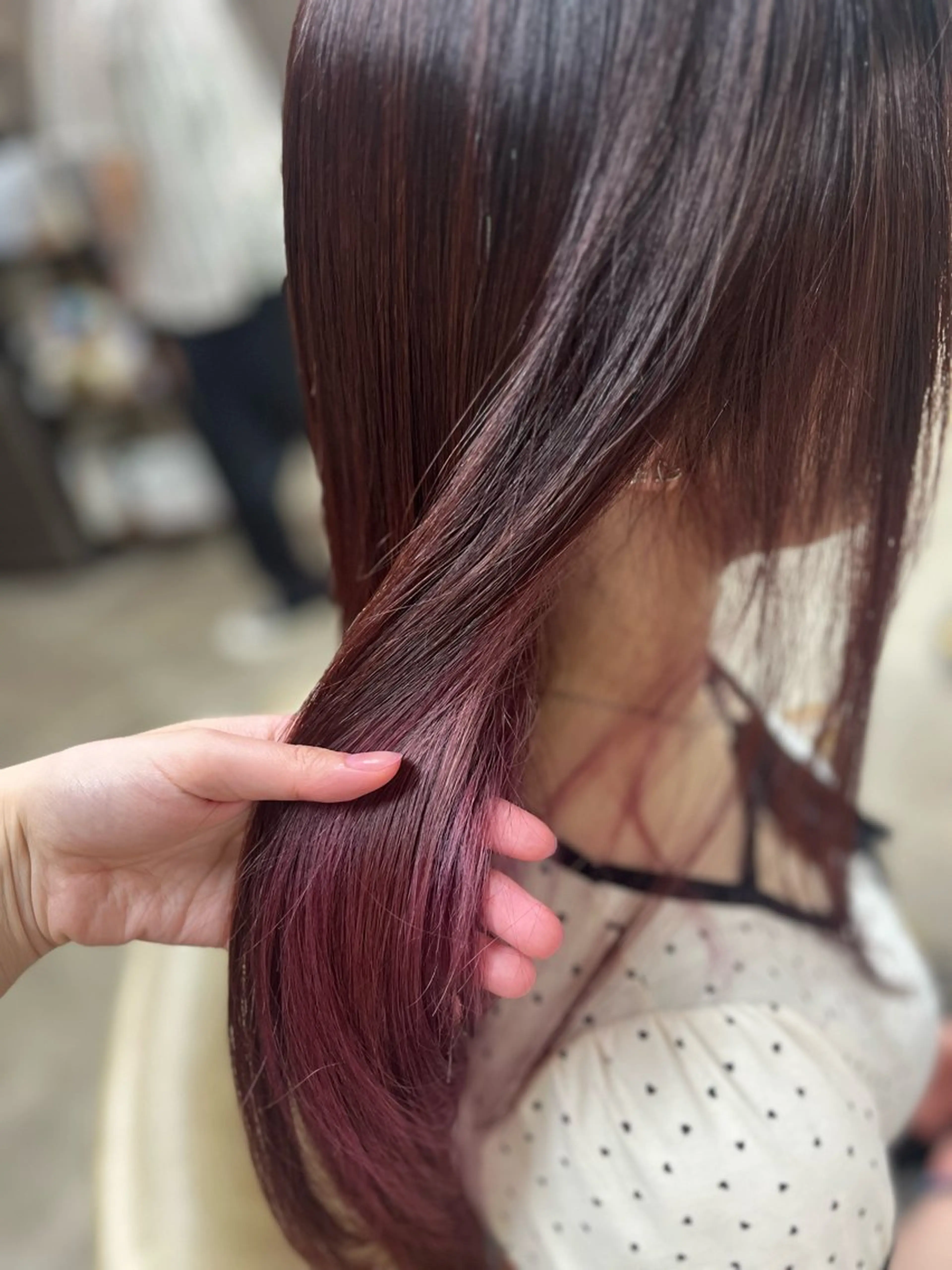 ロング カラー ケアカラー インナーカラー ピンクカラー ローズカラー ヘアカラー Blast akihaのヘアスタイル