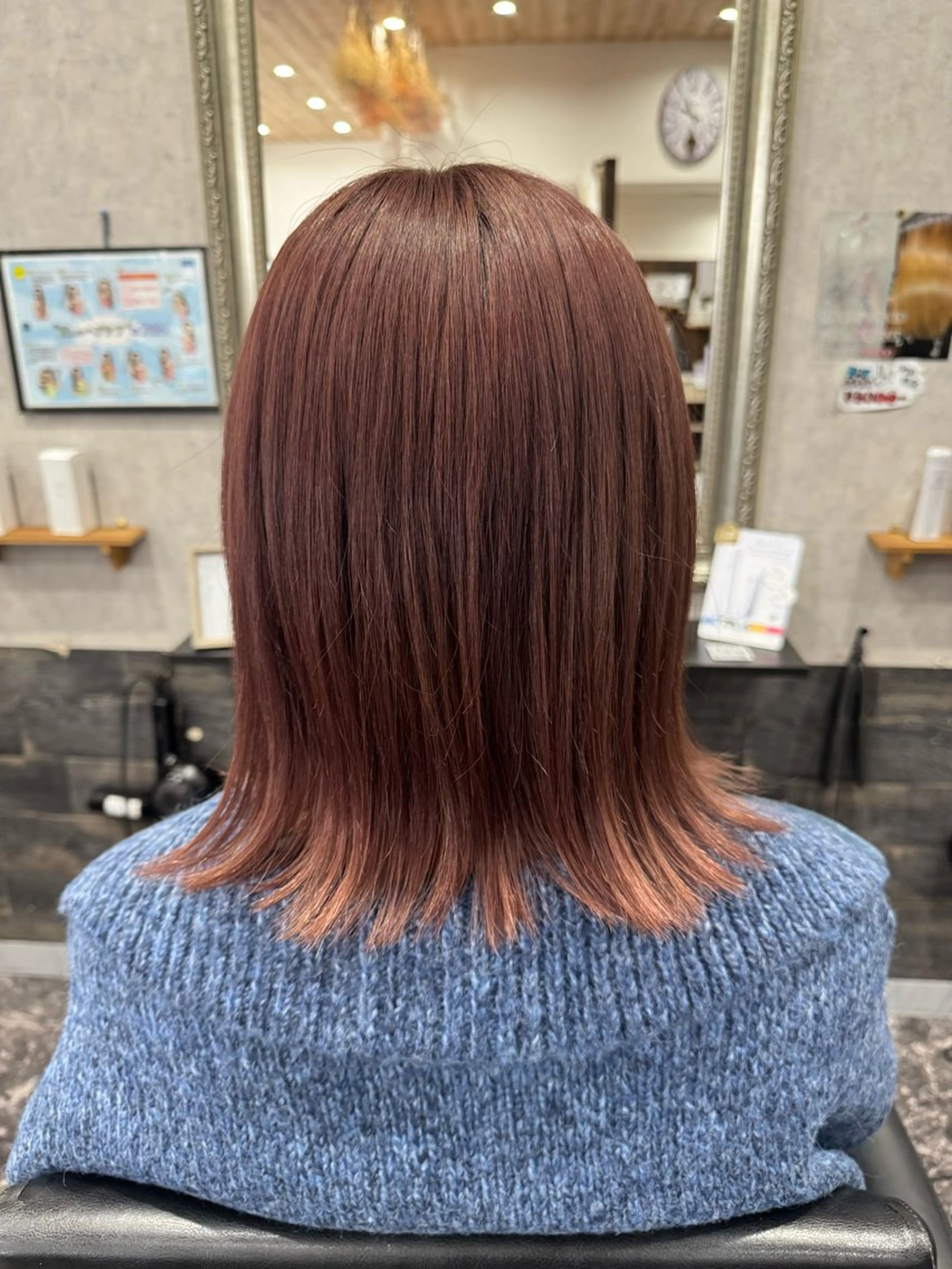 ミディアム ピンクブラウン N-PLANTS 泉大津【yuua】のヘアスタイル