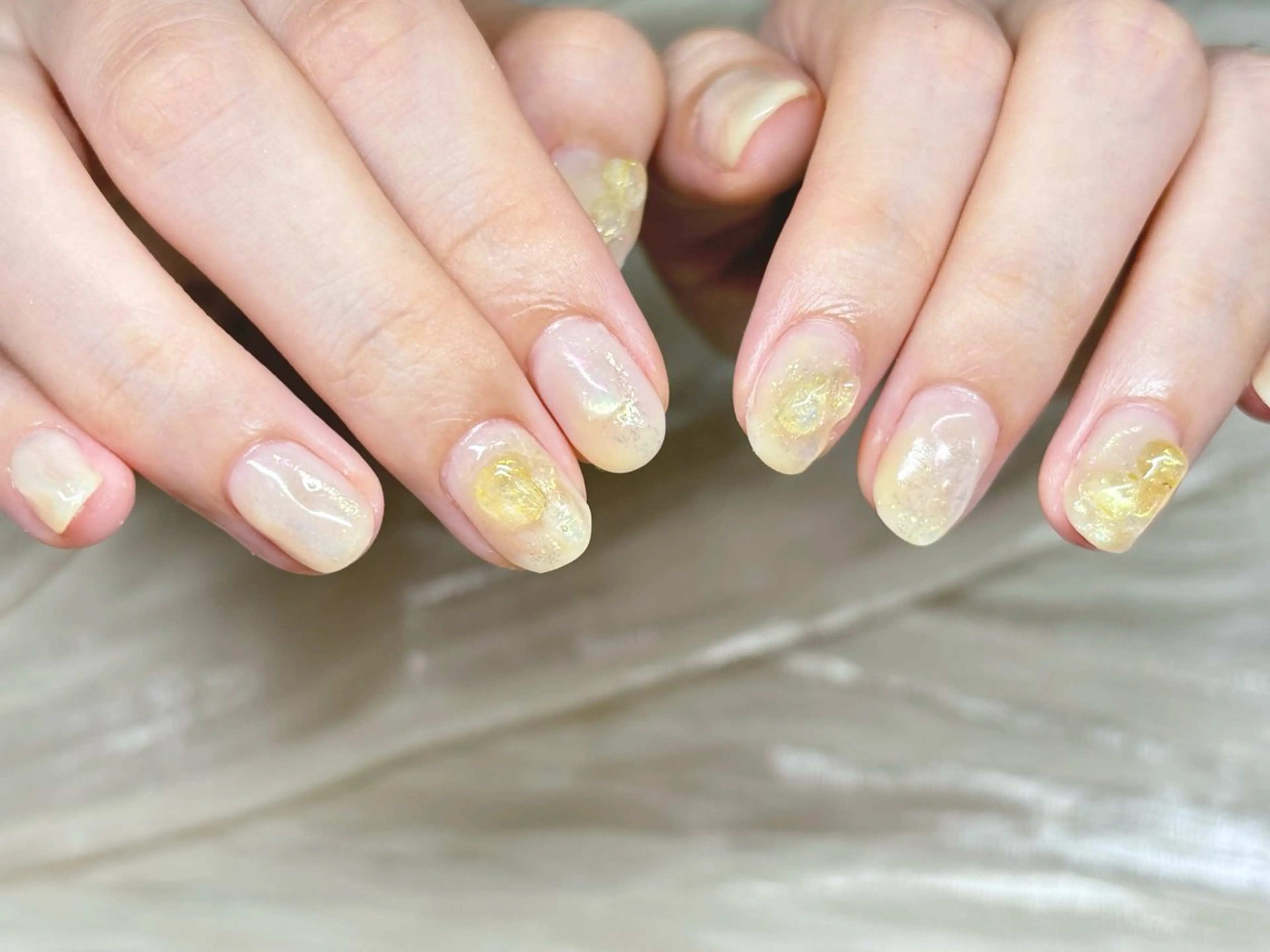 ネイル アートネイル ニュアンスネイル 夏ネイル ETE LUNA NAILのネイルデザイン