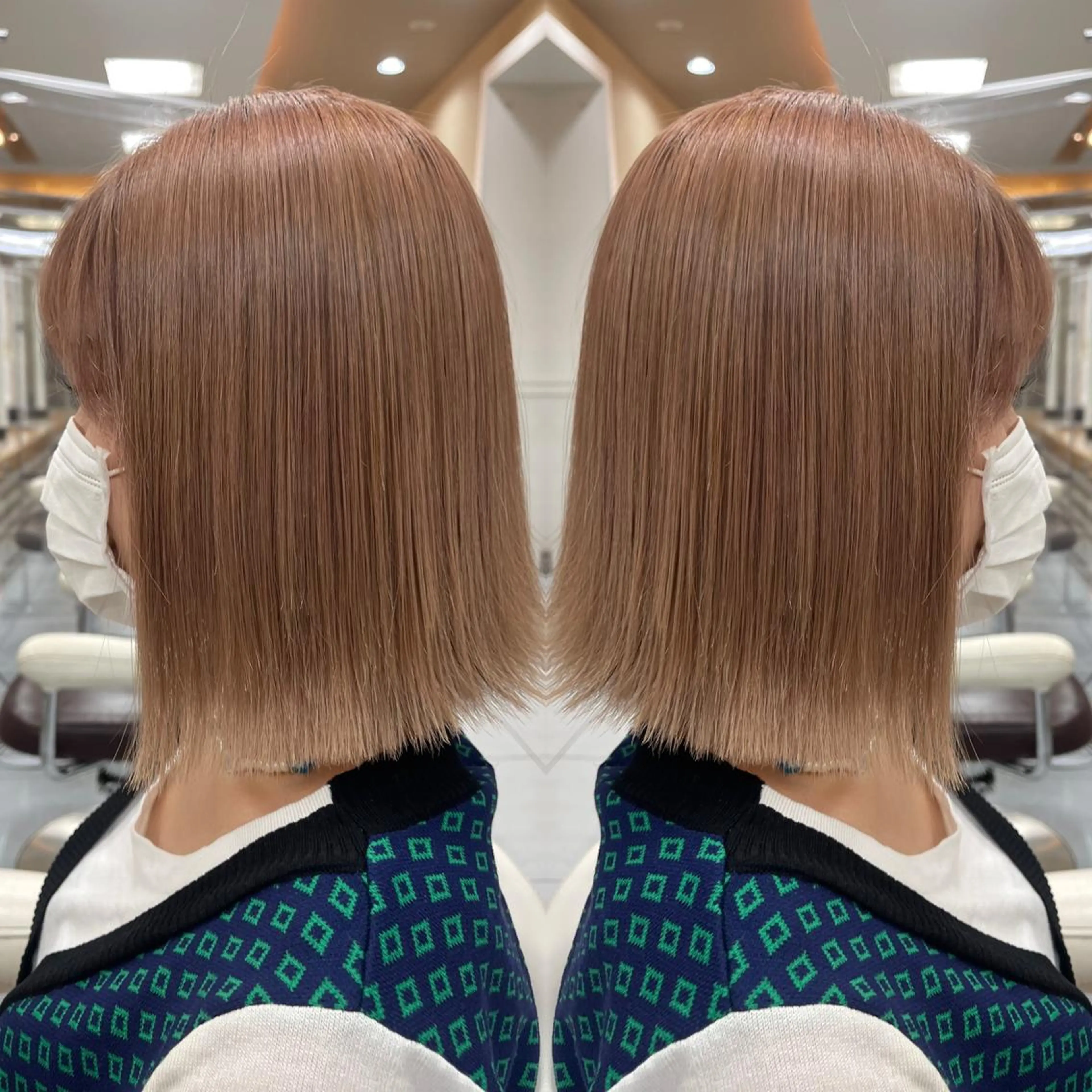 ミディアム 縮毛矯正 ヘアカラー 縮毛矯正 トリートメント 髪質改善/縮毛矯正 /ブリーチ矯正/岡部のヘアスタイル