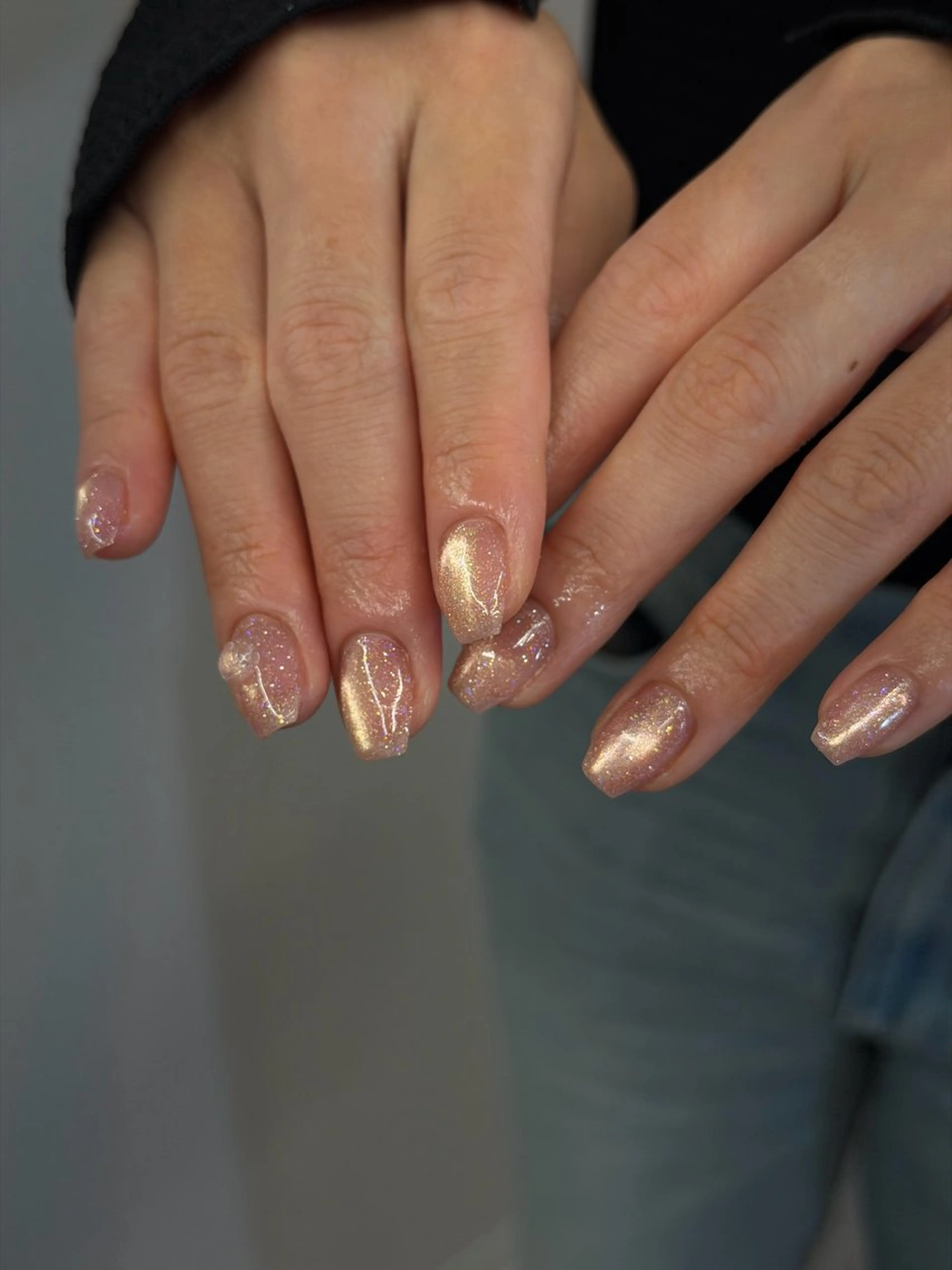 ネイル フラッシュネイル ジェルネイル マグネットネイル ニュアンスネイル パラジェル ハンドネイル ハンドケア Bana_ Nailのネイルデザイン