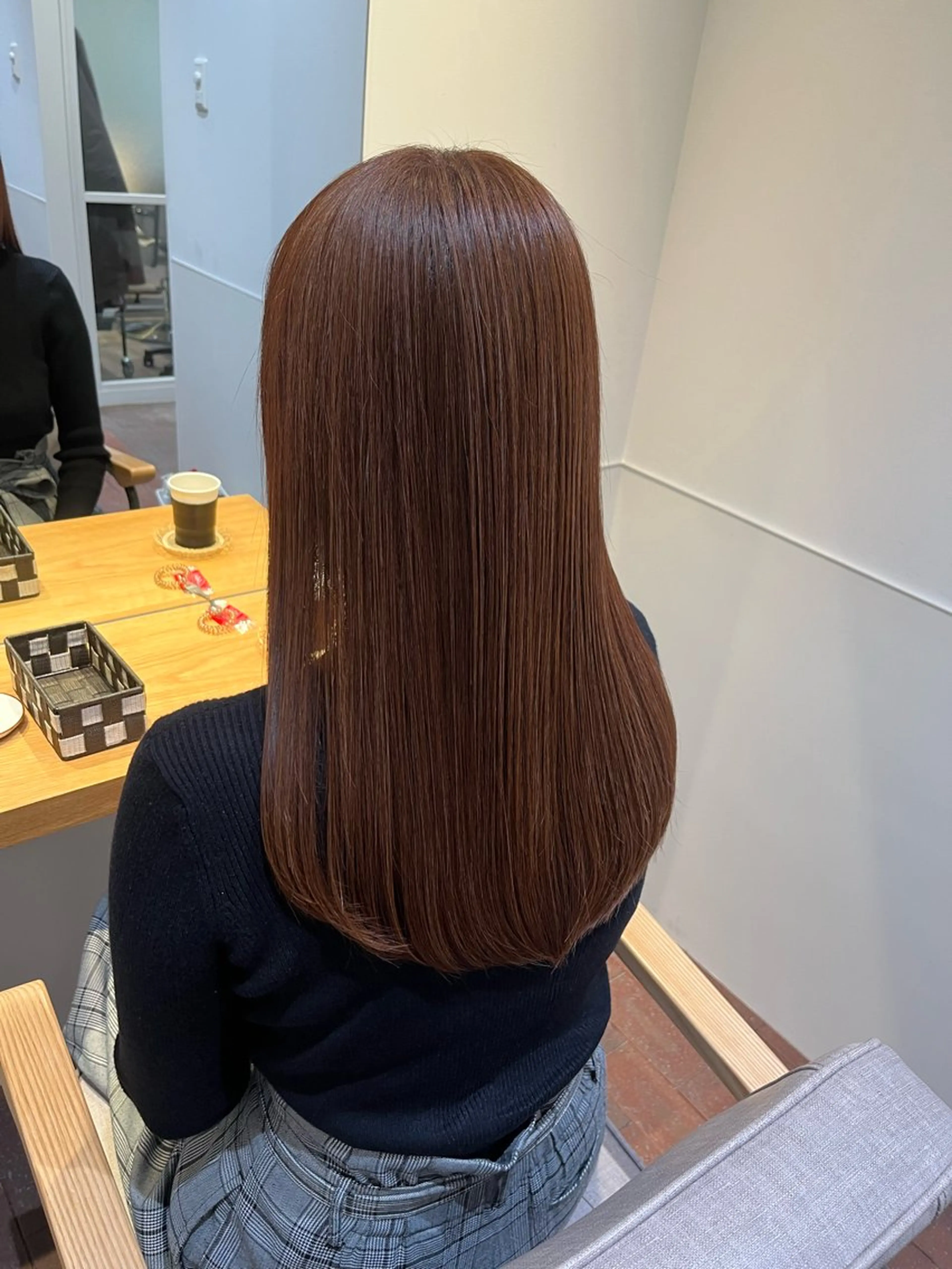 セミロング 髪質改善 トリートメント マンツーマン 縮毛矯正/マユコのヘアスタイル