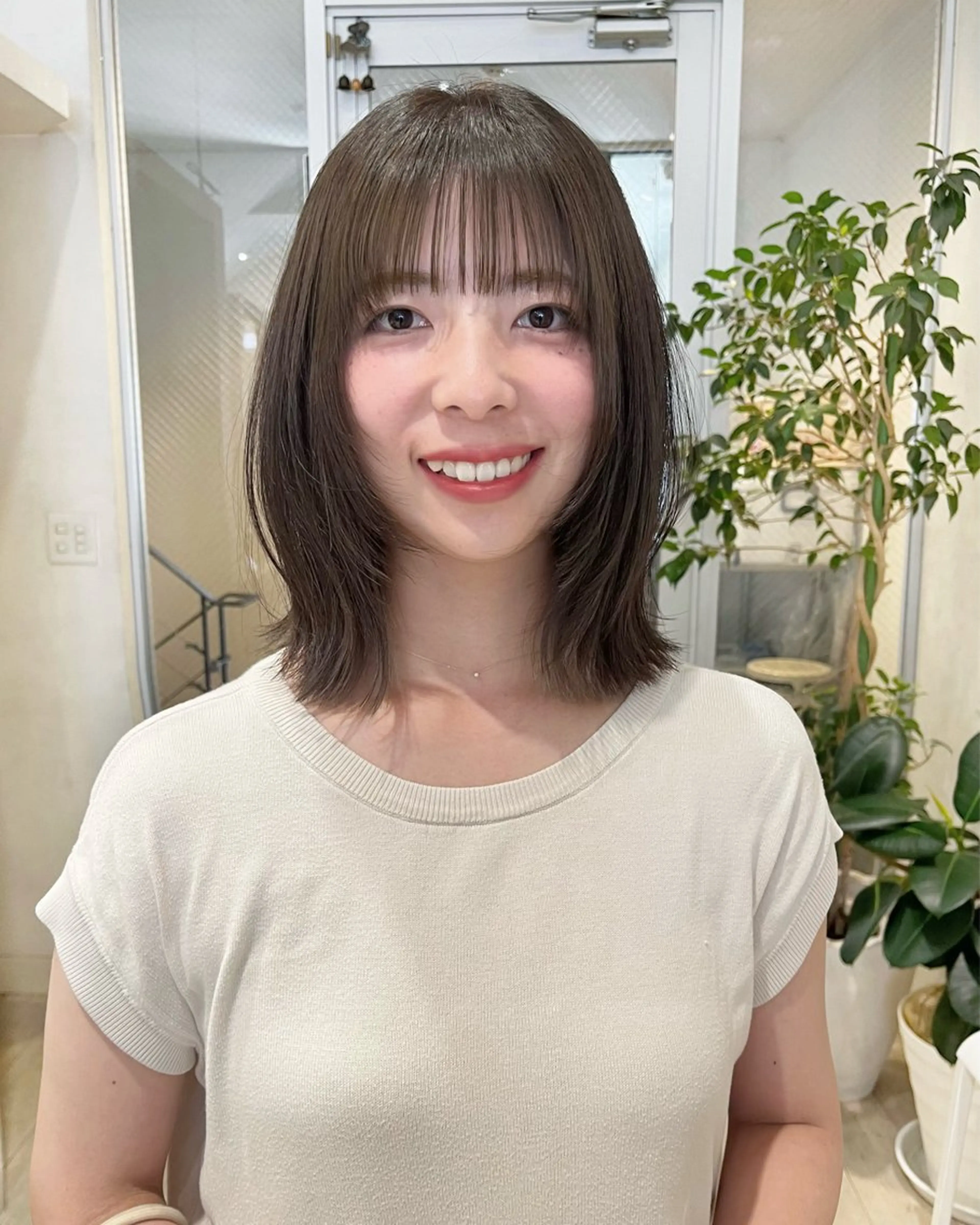ミディアム カラー nakahara madokaのヘアスタイル