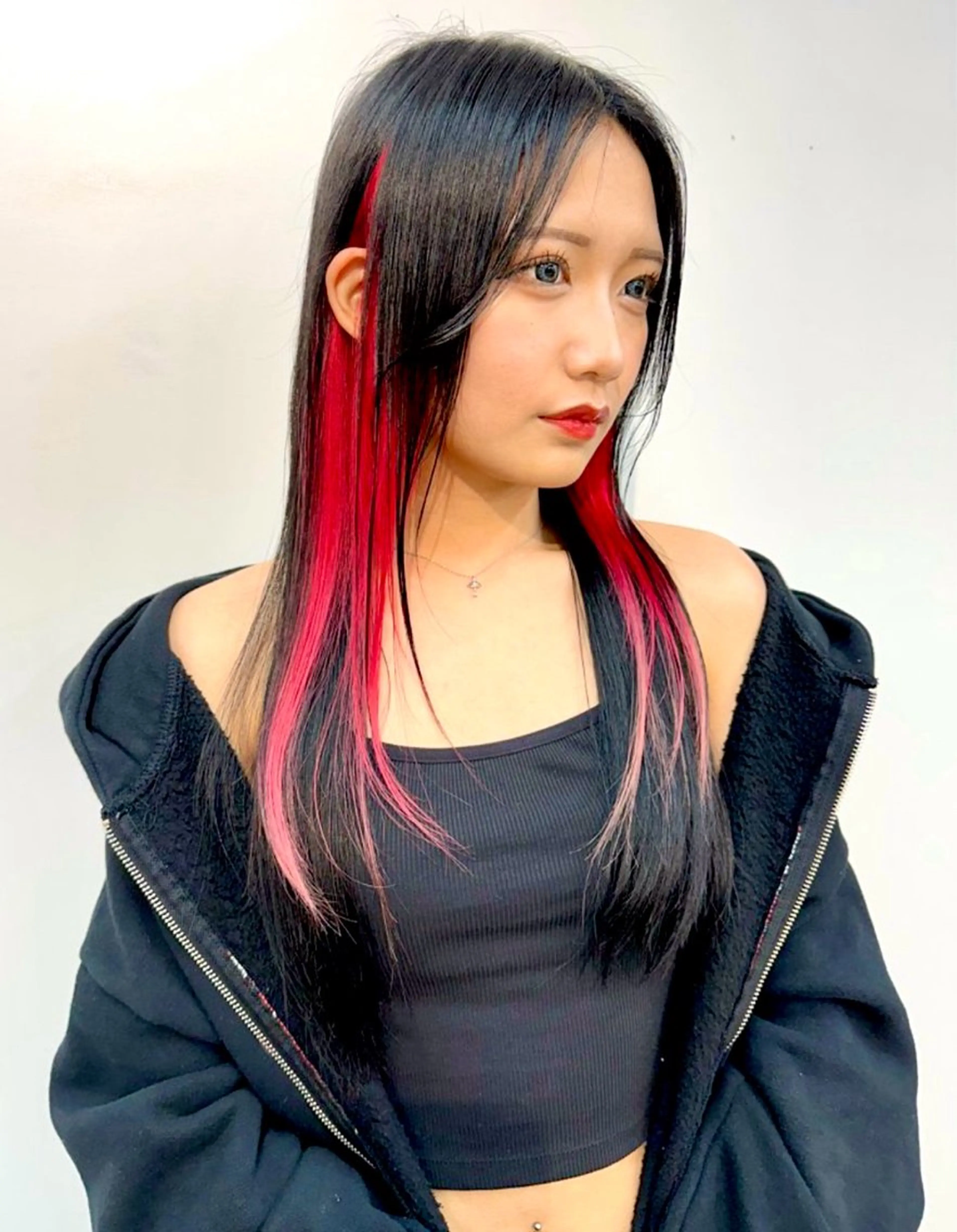 カラー RIN パーマ/暖色カラーのヘアスタイル