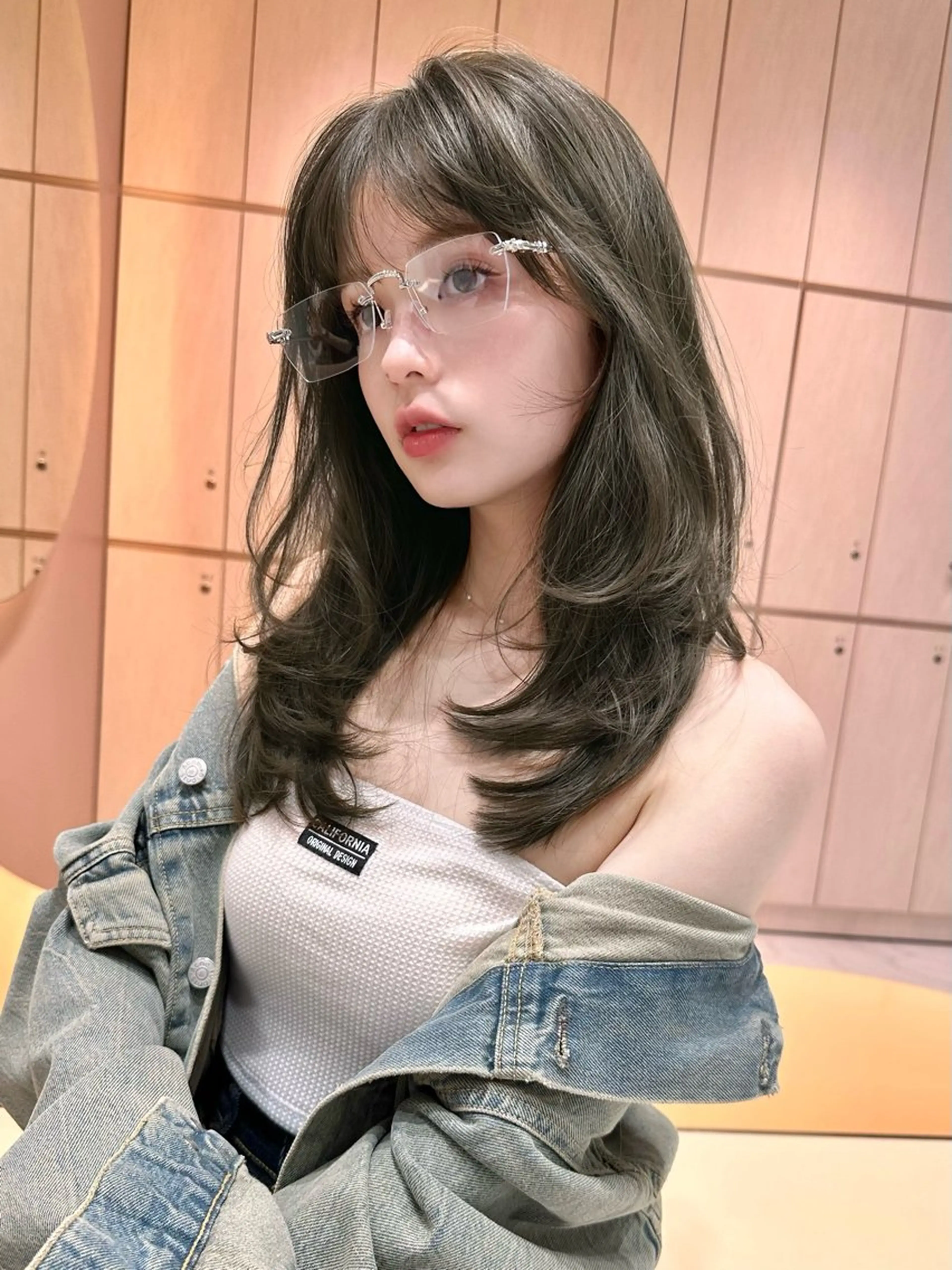 セミロング カット ヘアカラー トリートメント GLROW 大宮のヘアスタイル