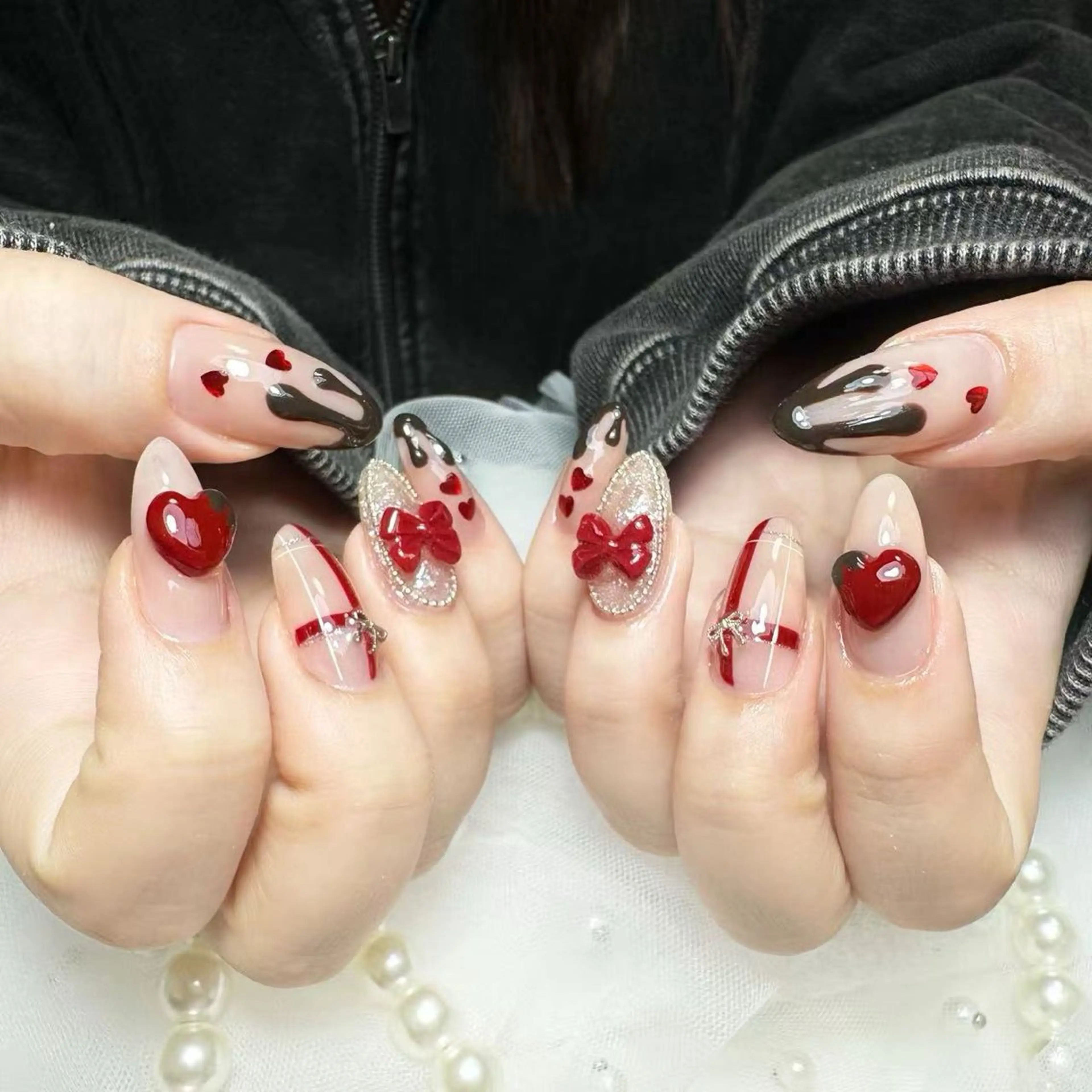 ネイル バレンタイン ゆ きのネイルデザイン