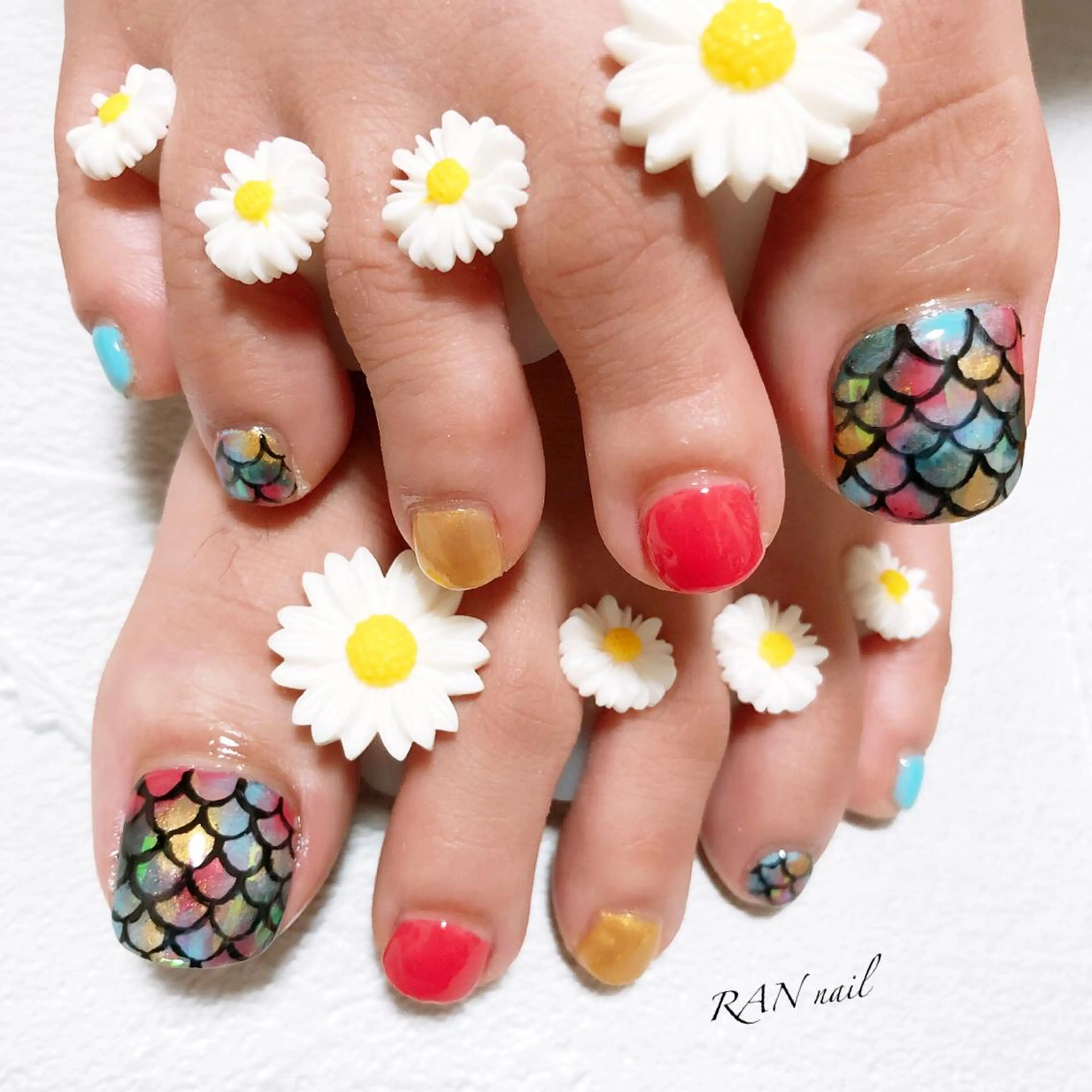 ネイル ブルー 成人式 フットネイル オフィスネイル ワンカラーネイル ハンドネイル フットネイル RAN nailのネイルデザイン