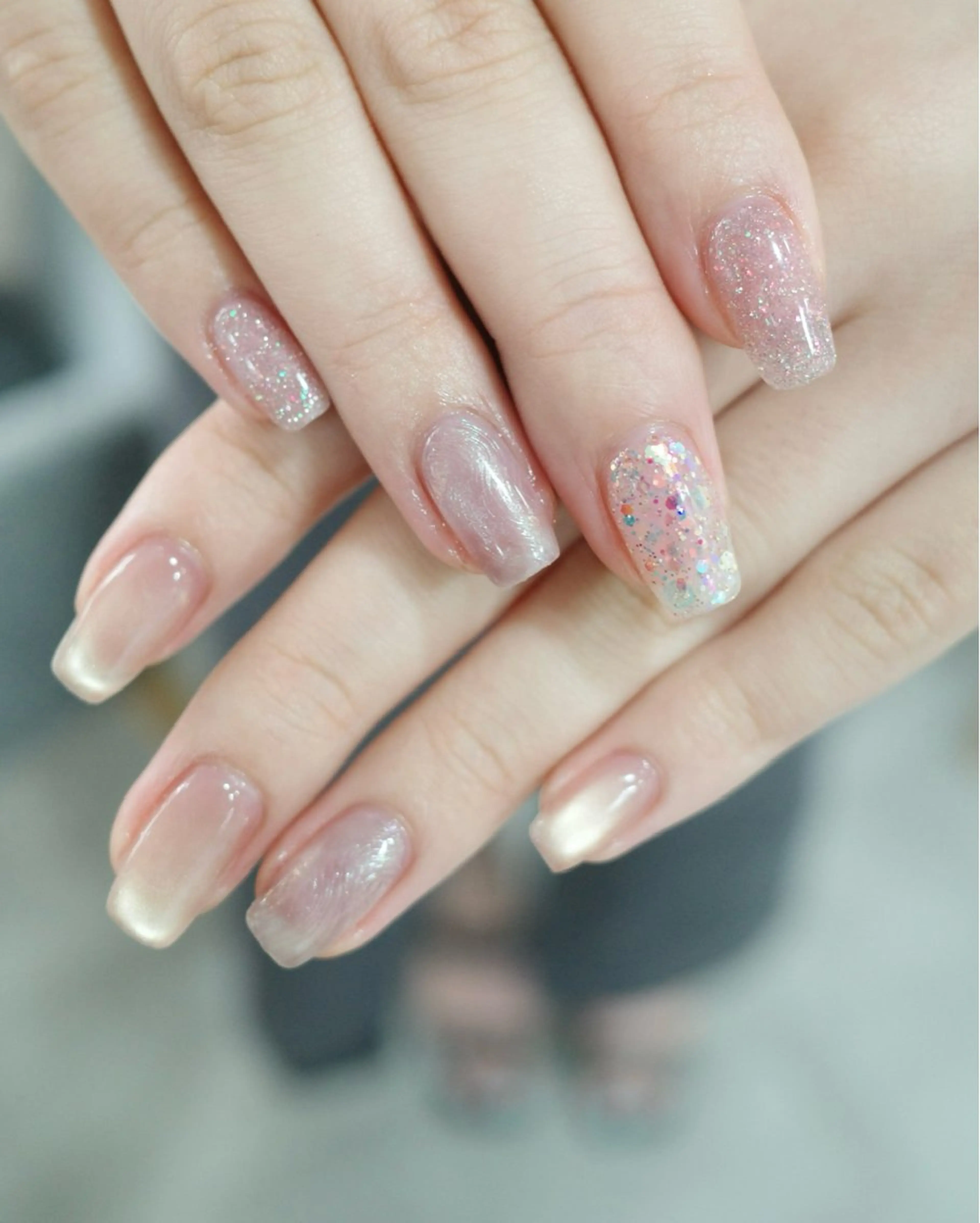 ネイル フラッシュネイル マグネットネイル ニュアンスネイル シンプルネイル sösö nailのネイルデザイン