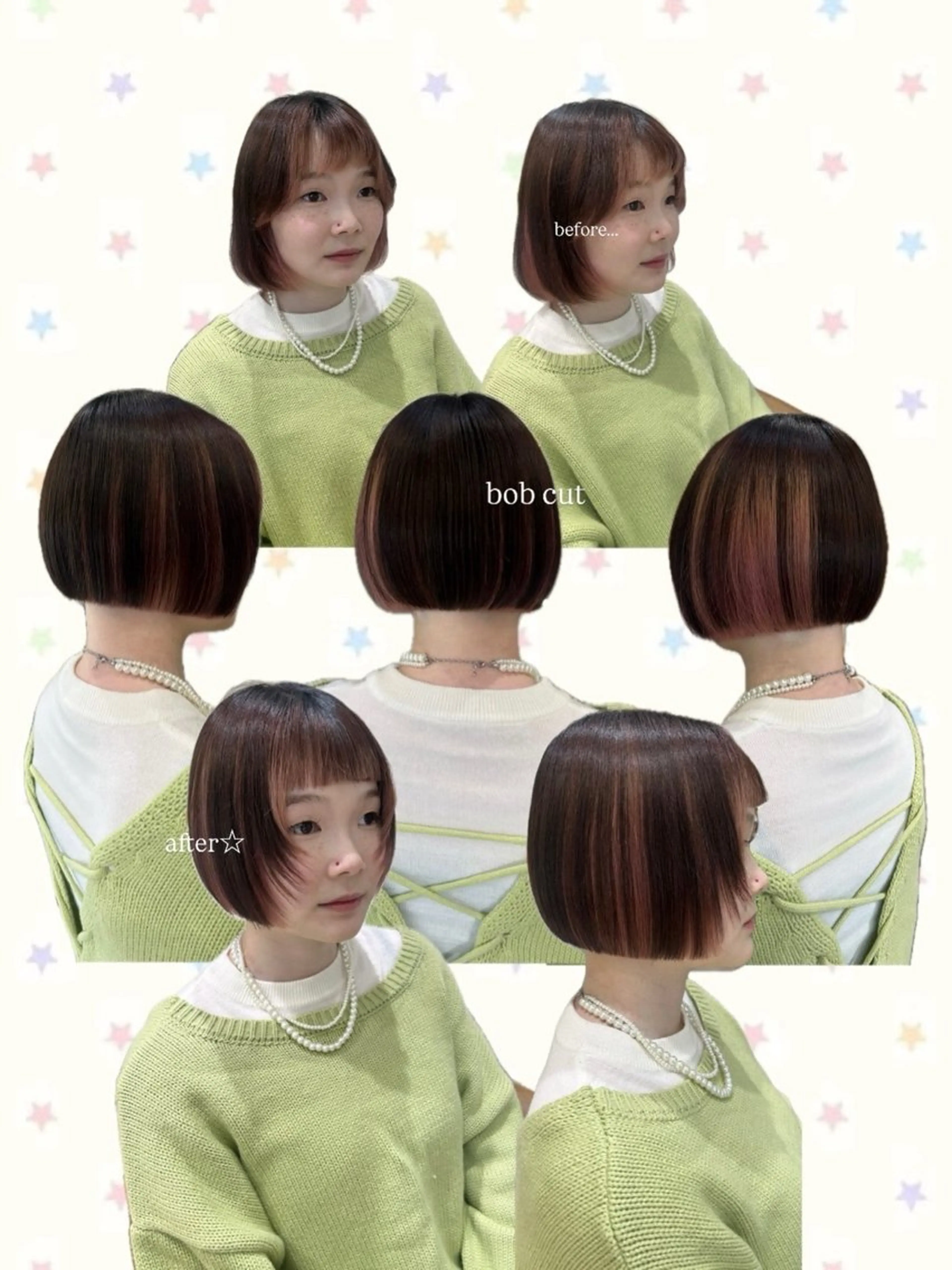 ショート ボブ 顔周りカット 伸ばしかけ ショートヘア ai / Lond idealのヘアスタイル