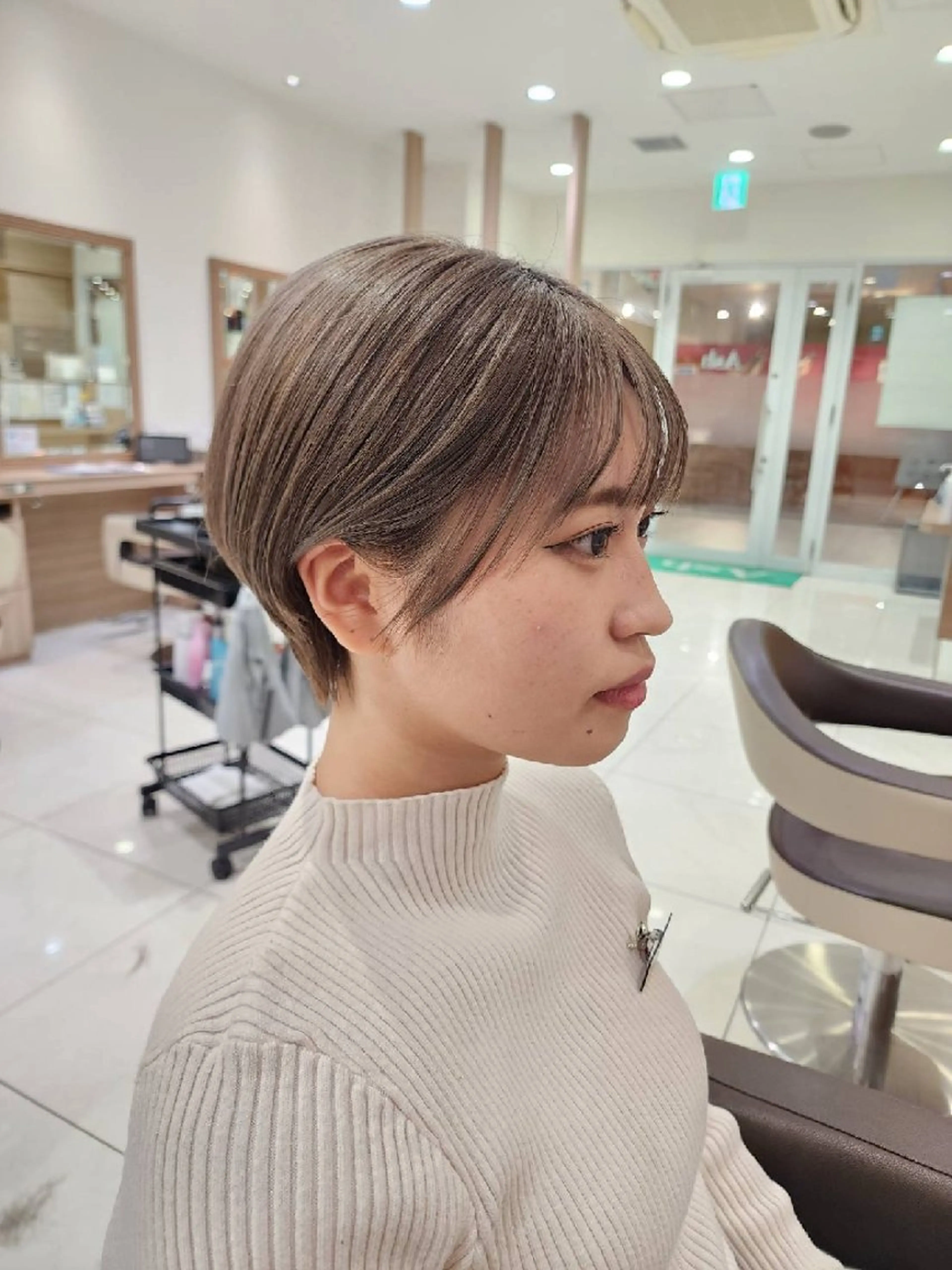 ショート カラー 丸みショート アッシュ アッシュグレー アッシュグレージュ ブリーチ カラー特化中村 和貴 ＜Ash津田沼＞のヘアスタイル