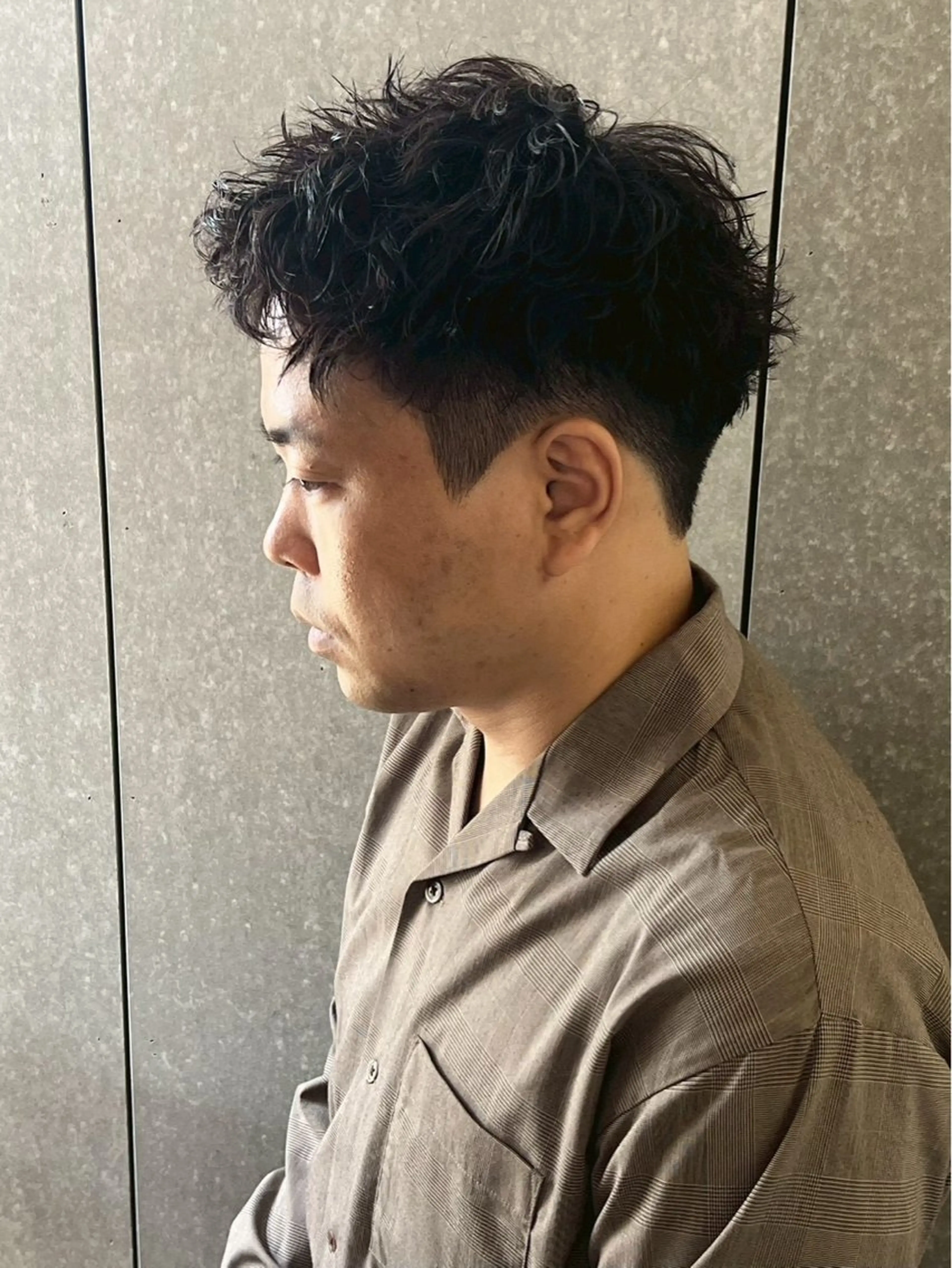 ショート パーマ メンズ 坂上 葵海のヘアスタイル