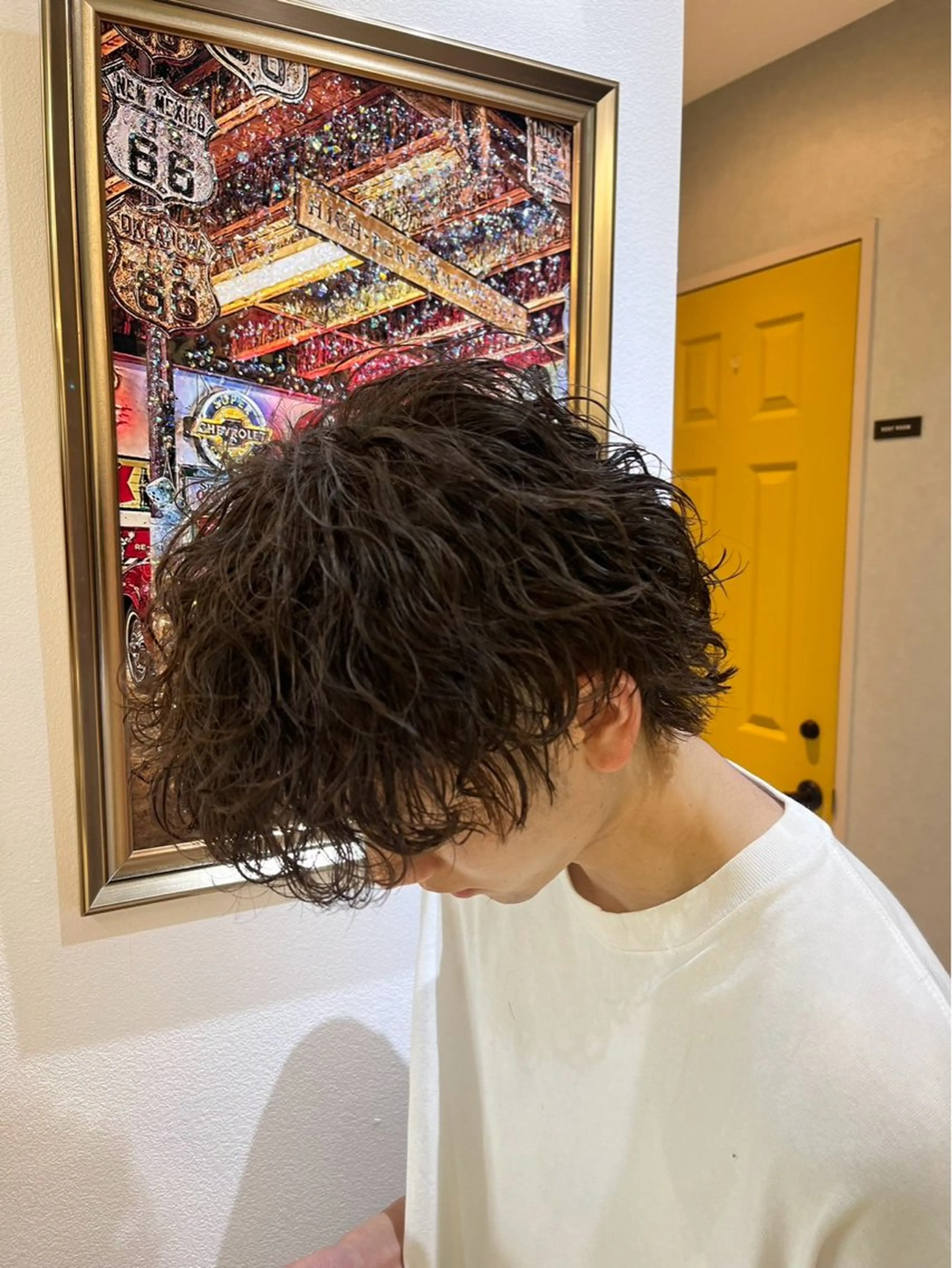 メンズ メンズウルフカット ウルフカット 千秋 秀容のヘアスタイル