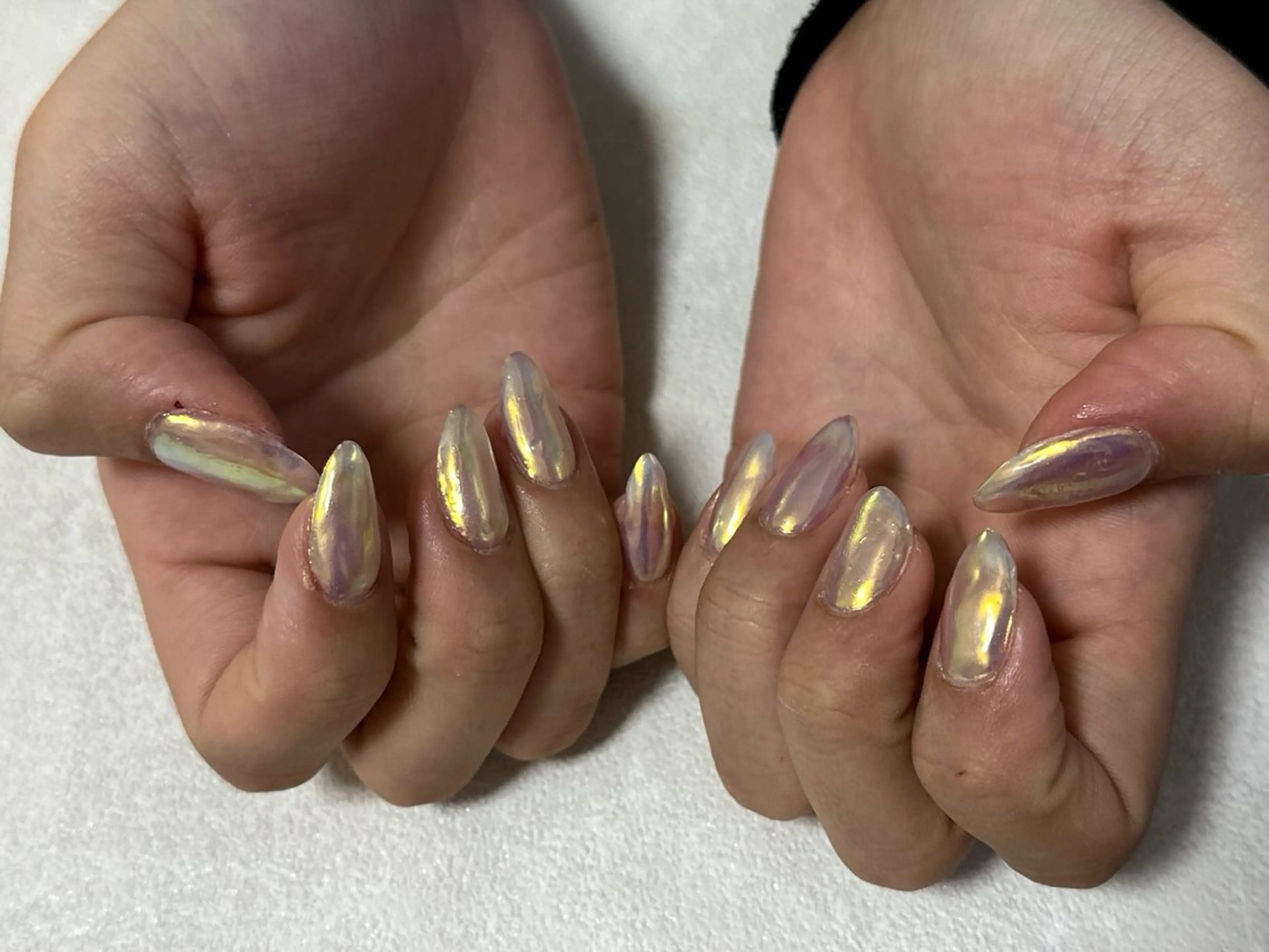 ネイル オーロラネイル 桜ネイル フラワーネイル フットネイル フレンチネイル ハンドネイル mogunail &blowのネイルデザイン