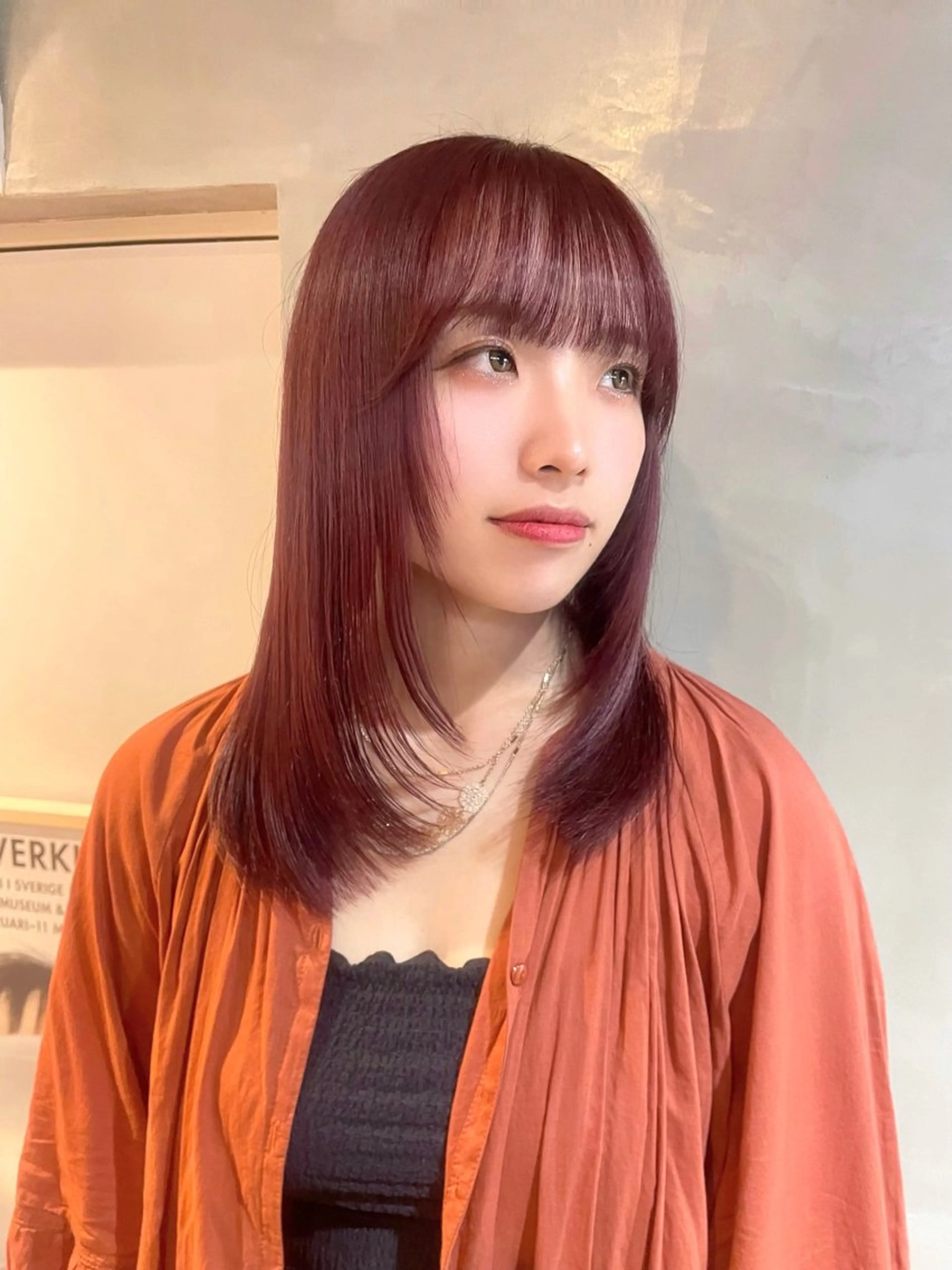 ミディアム カラー 縮毛矯正 トリートメント カノン/透明感カラー /酸性ストレートのヘアスタイル