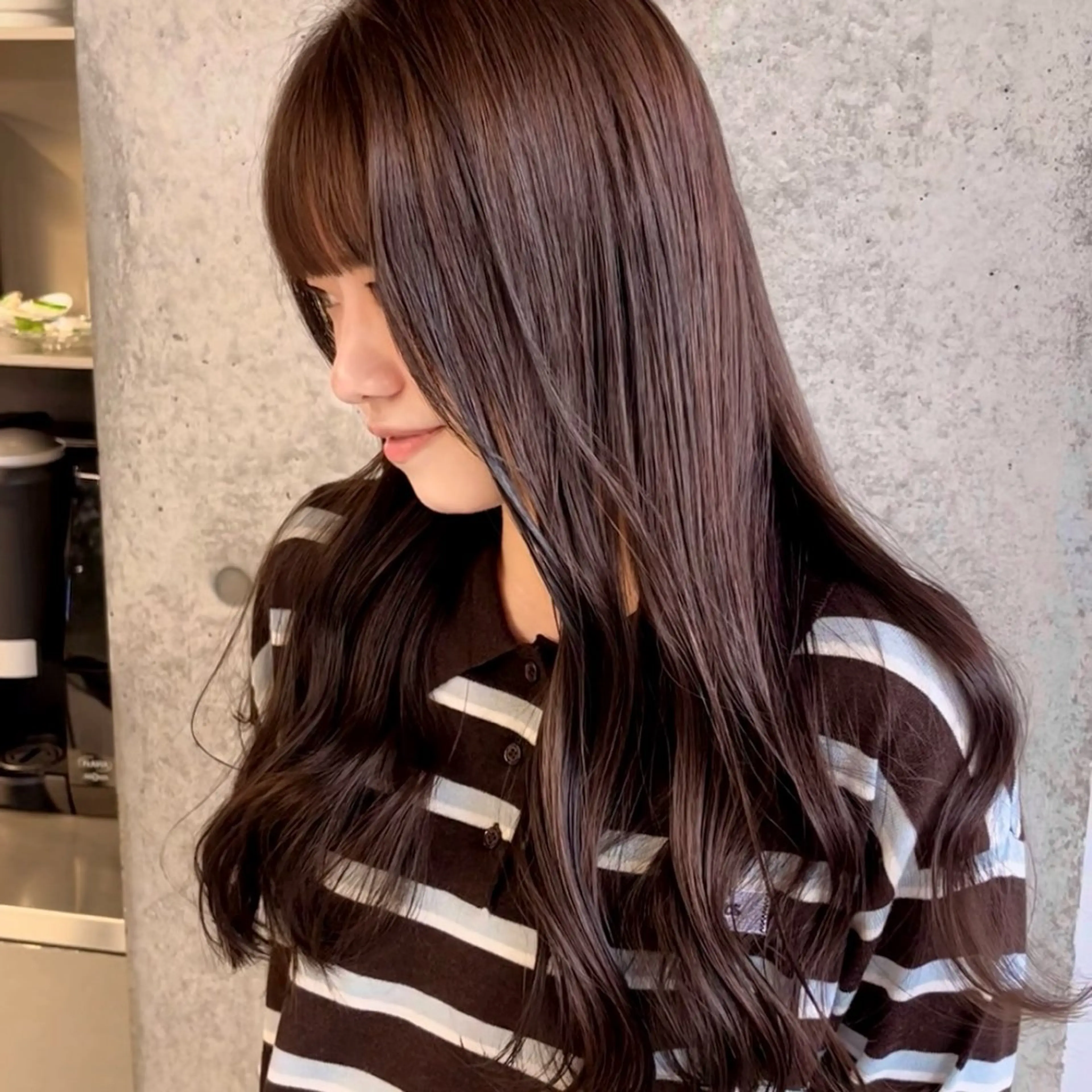 ロング カラー オリーブカラー 髪質改善 ヘアカラー トリートメント りおな/髪質改善/ カラー /平尾のヘアスタイル