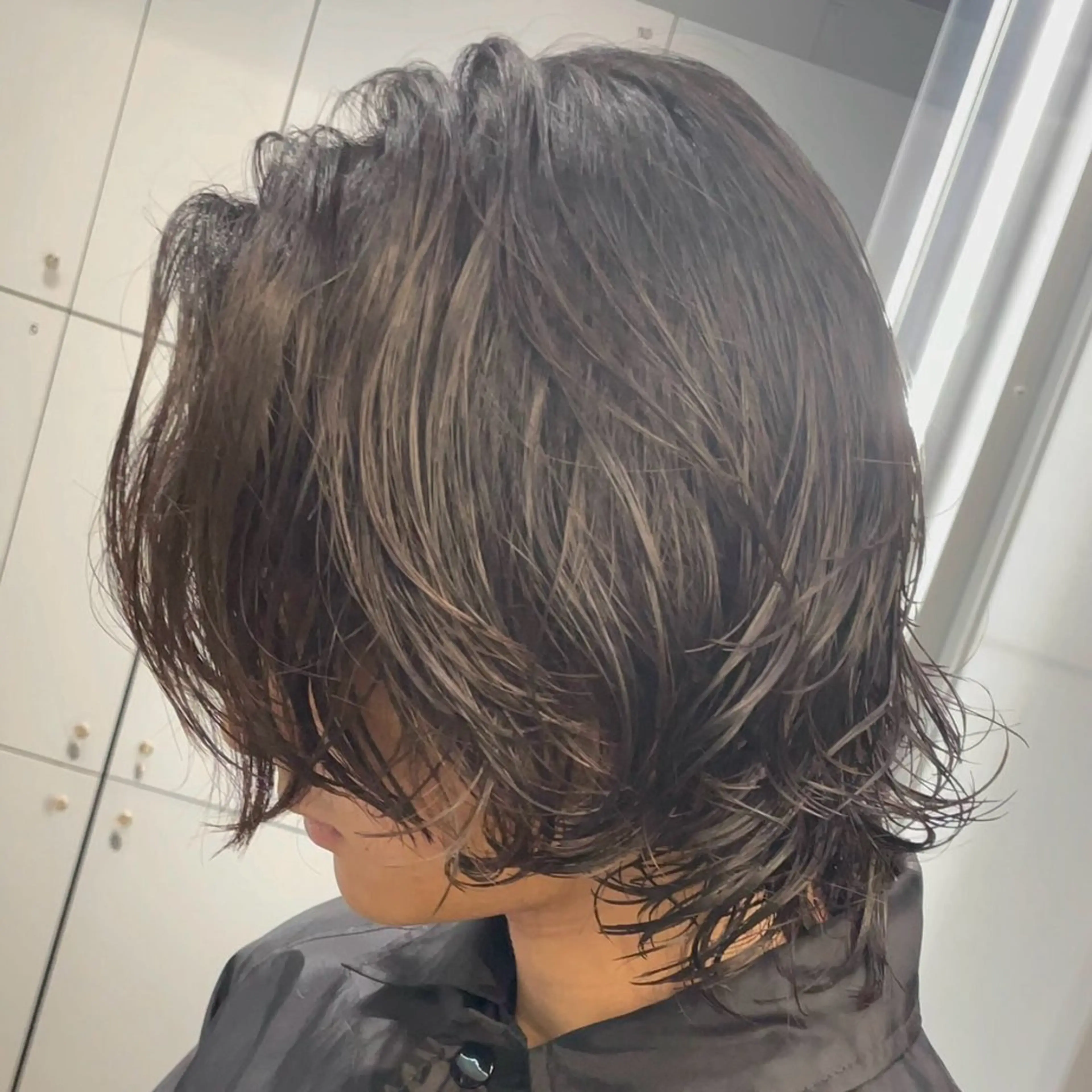 ロング パーマ ヘアアレンジ メンズ カット パーマ fifth 石川 凪のヘアスタイル