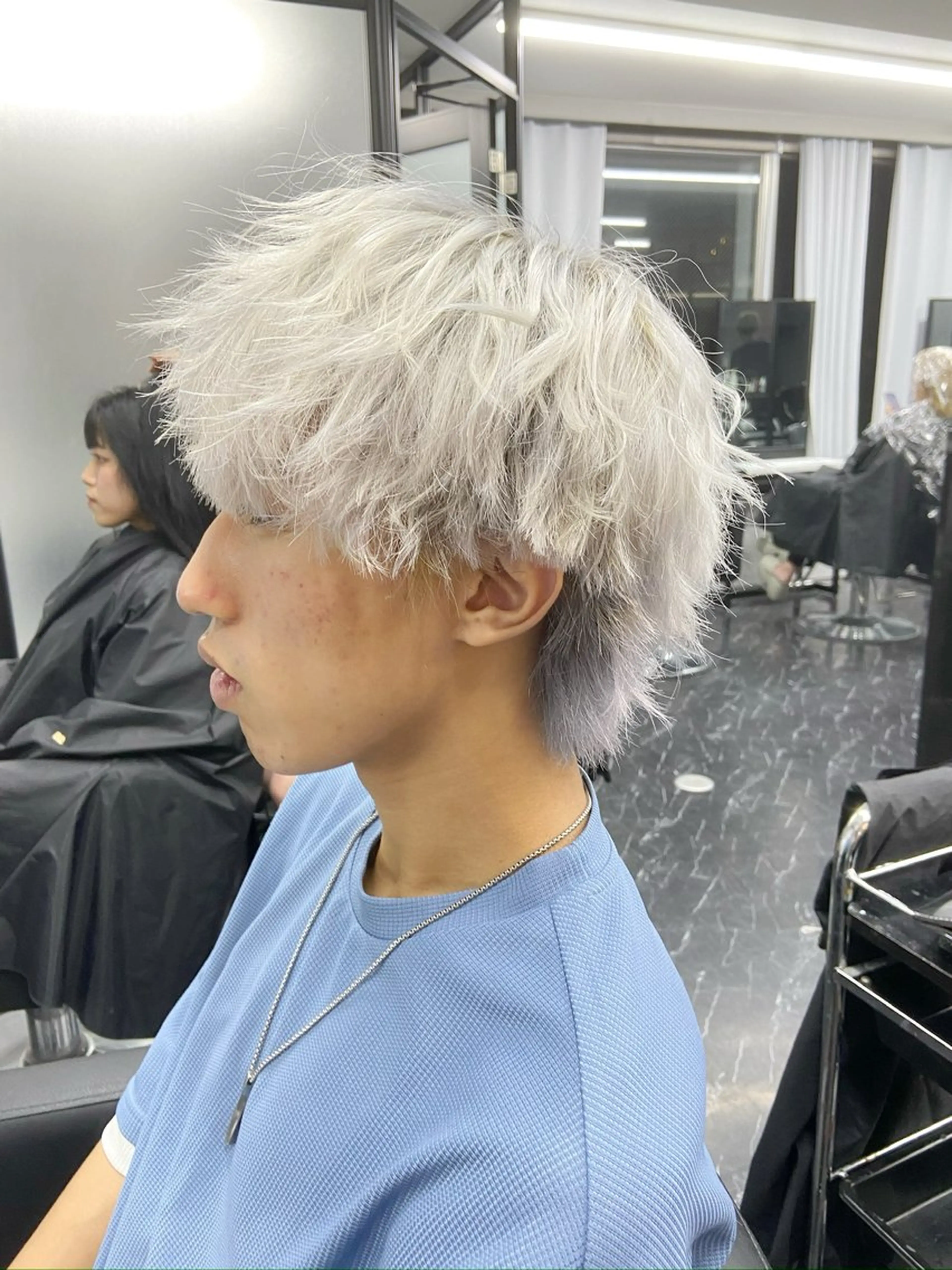 ミディアム カラー メンズ メンズハイトーン ハイトーンカラー ヘアカラー トリートメント メンズ特化/ マンツーマン/Ryuのヘアスタイル