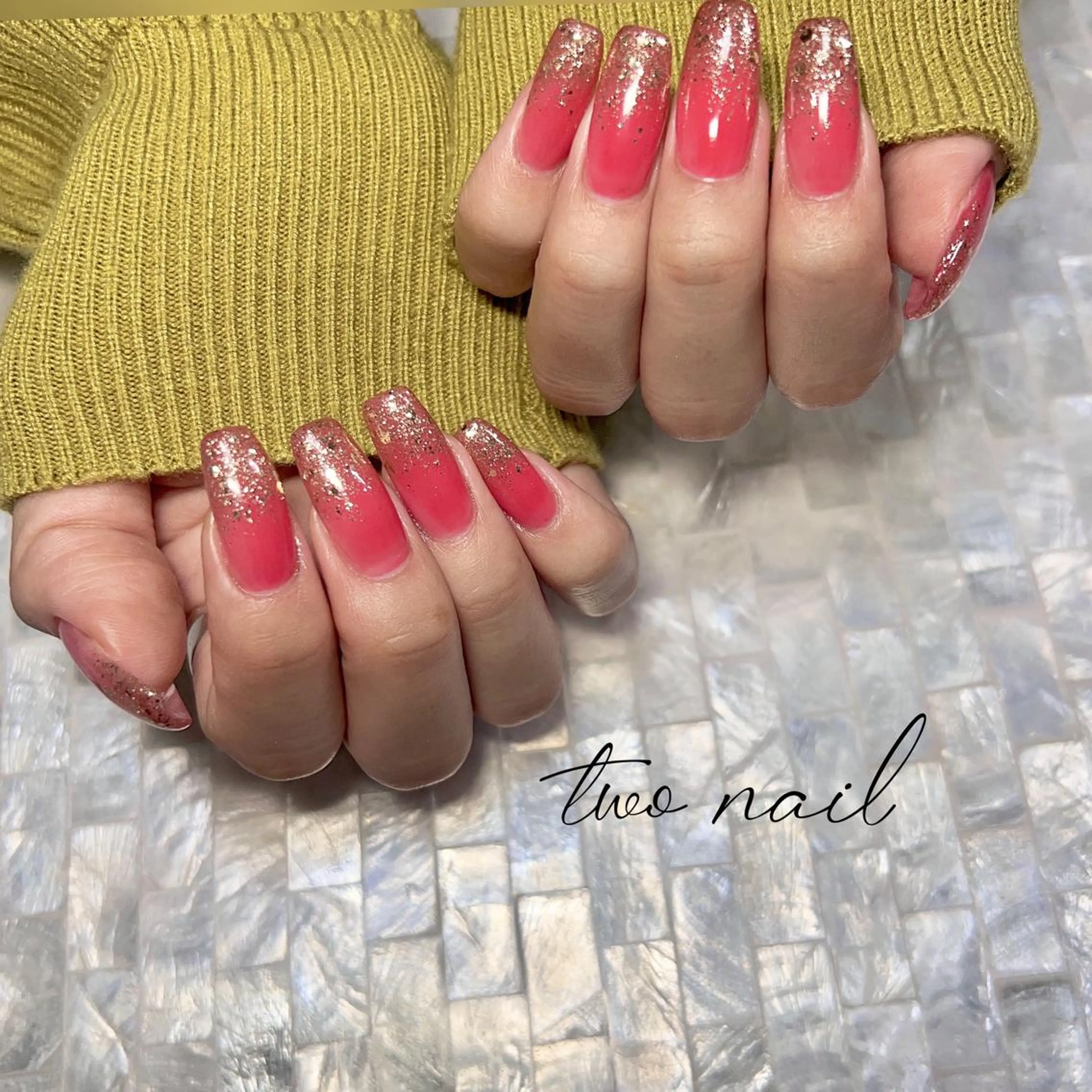 ネイル アートネイル フットネイル ハート ニュアンスネイル オフィスネイル フットネイル two nailのネイルデザイン