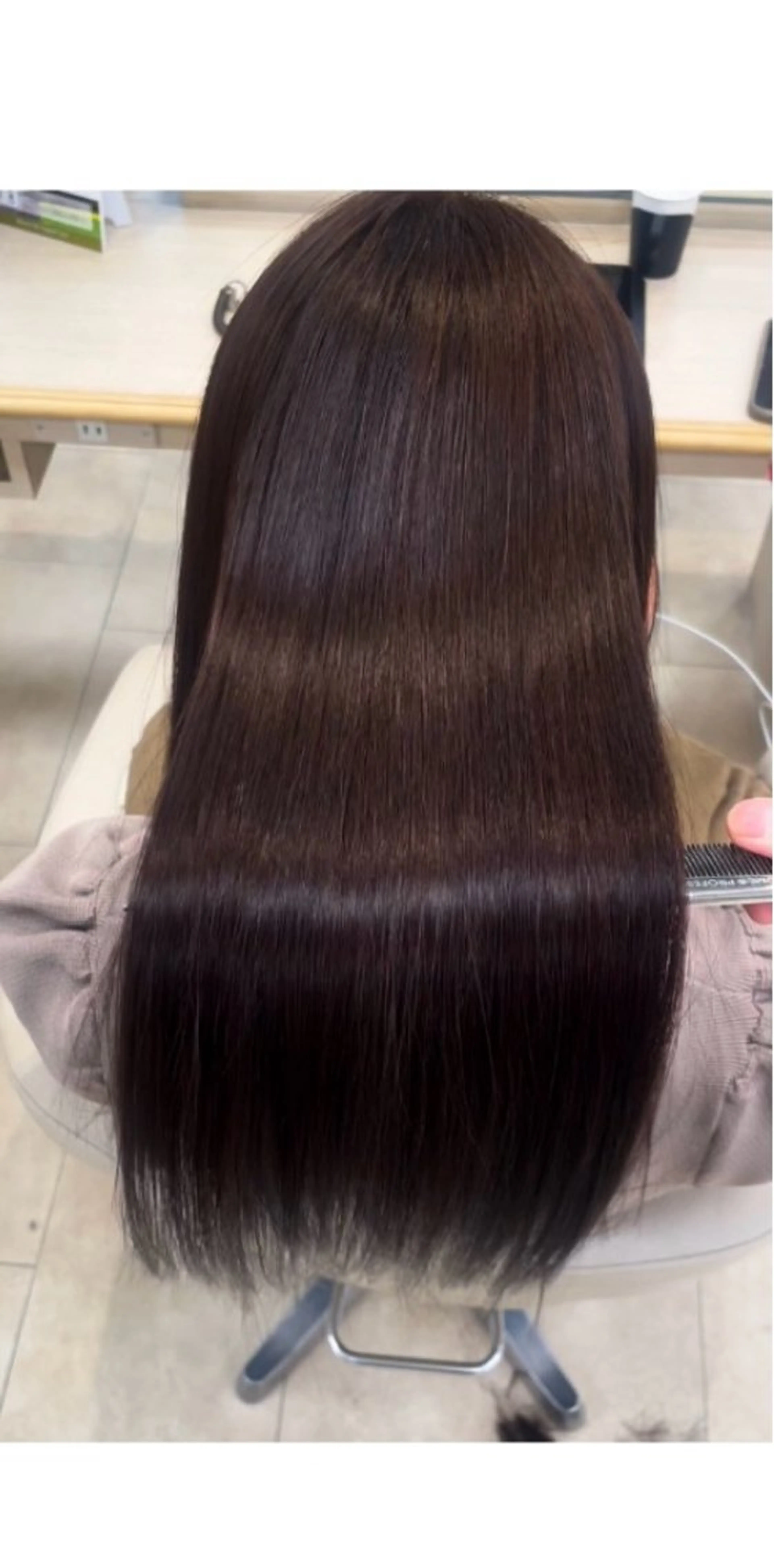 ロング シャドウパーマ／骨格 矯正カット　トモキのヘアスタイル