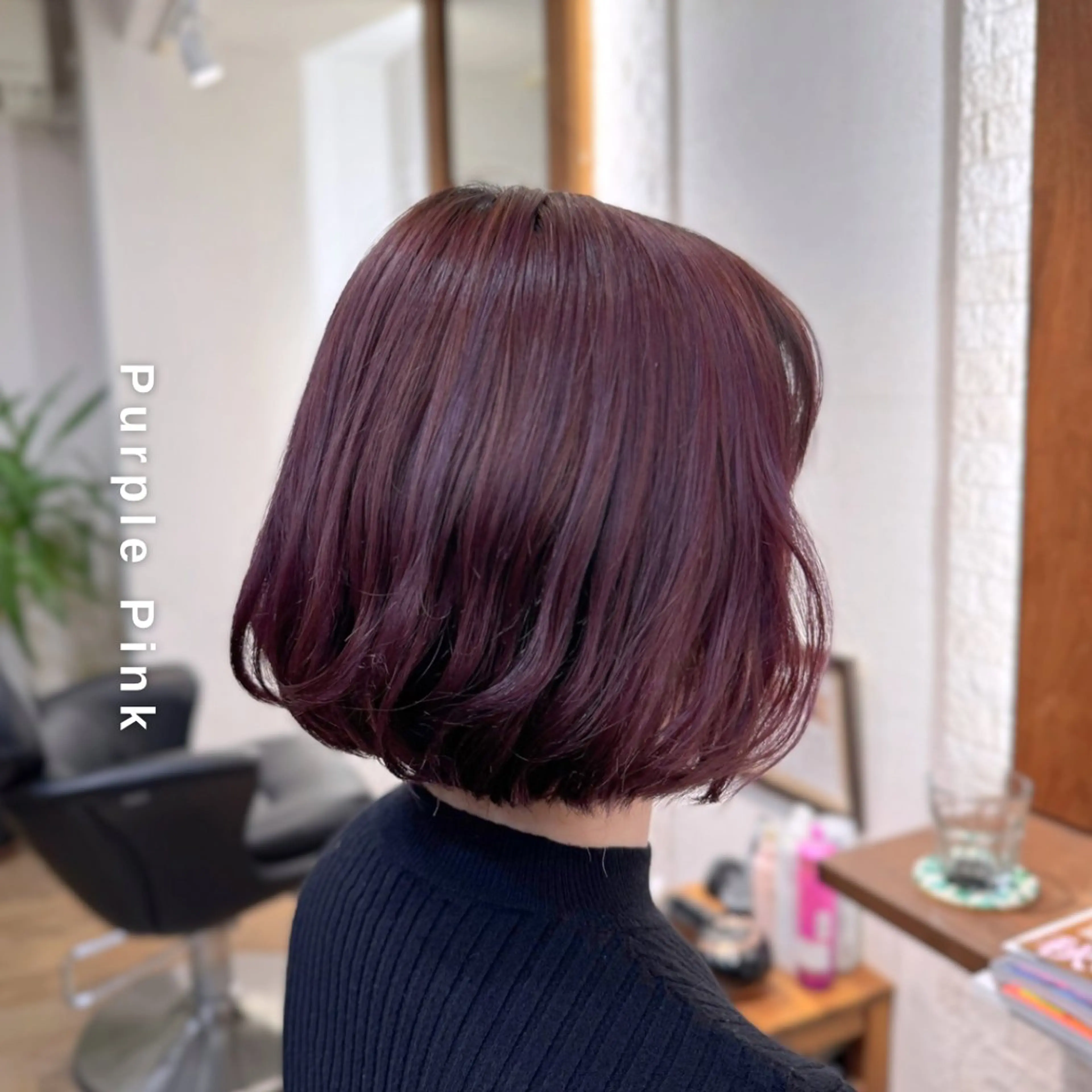 ショート カラー ピンクカラー パープルカラー ヘアカラー トリートメント ヘアセット しんのすけ /モデルさん募集中のヘアスタイル