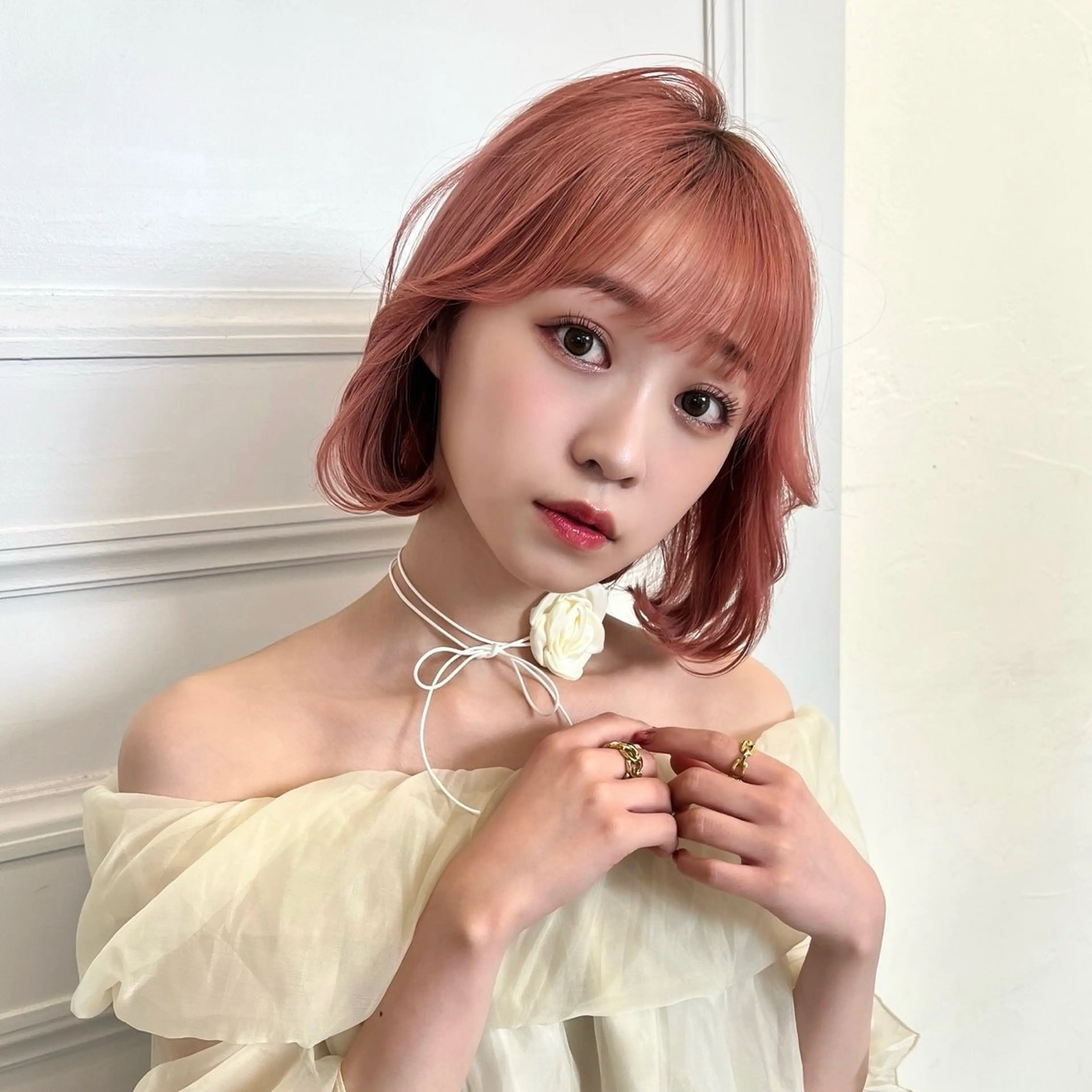 ミディアム カラー 🪞ボブ/暖色カ ラー🧸mai🎀のヘアスタイル