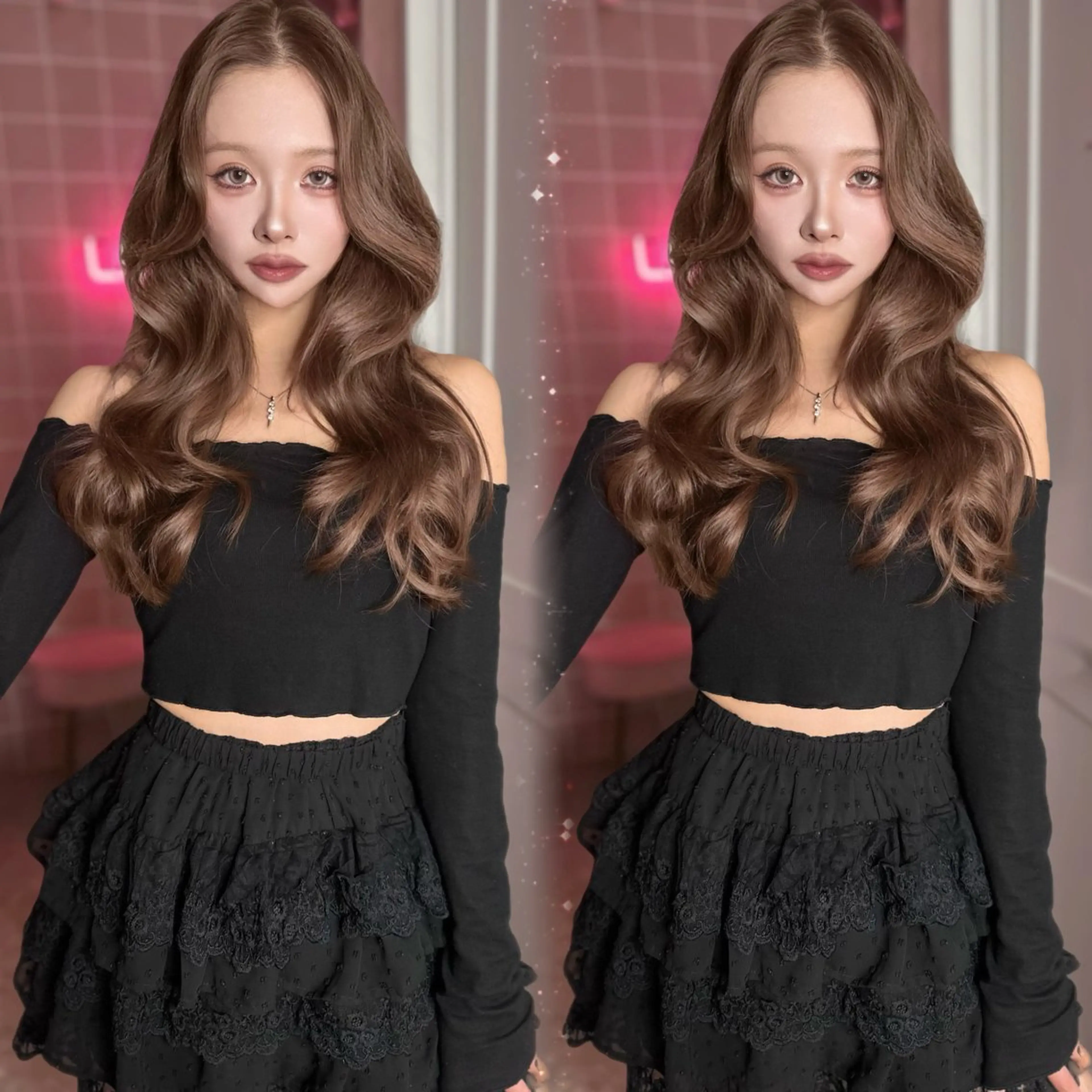 ロング カラー ブリーチ ダブルカラー ブリーチなしカラー 韓国風ヘア レイヤーカット ワンホン🎀韓国ヘア 💞渋谷/GAKUのヘアスタイル