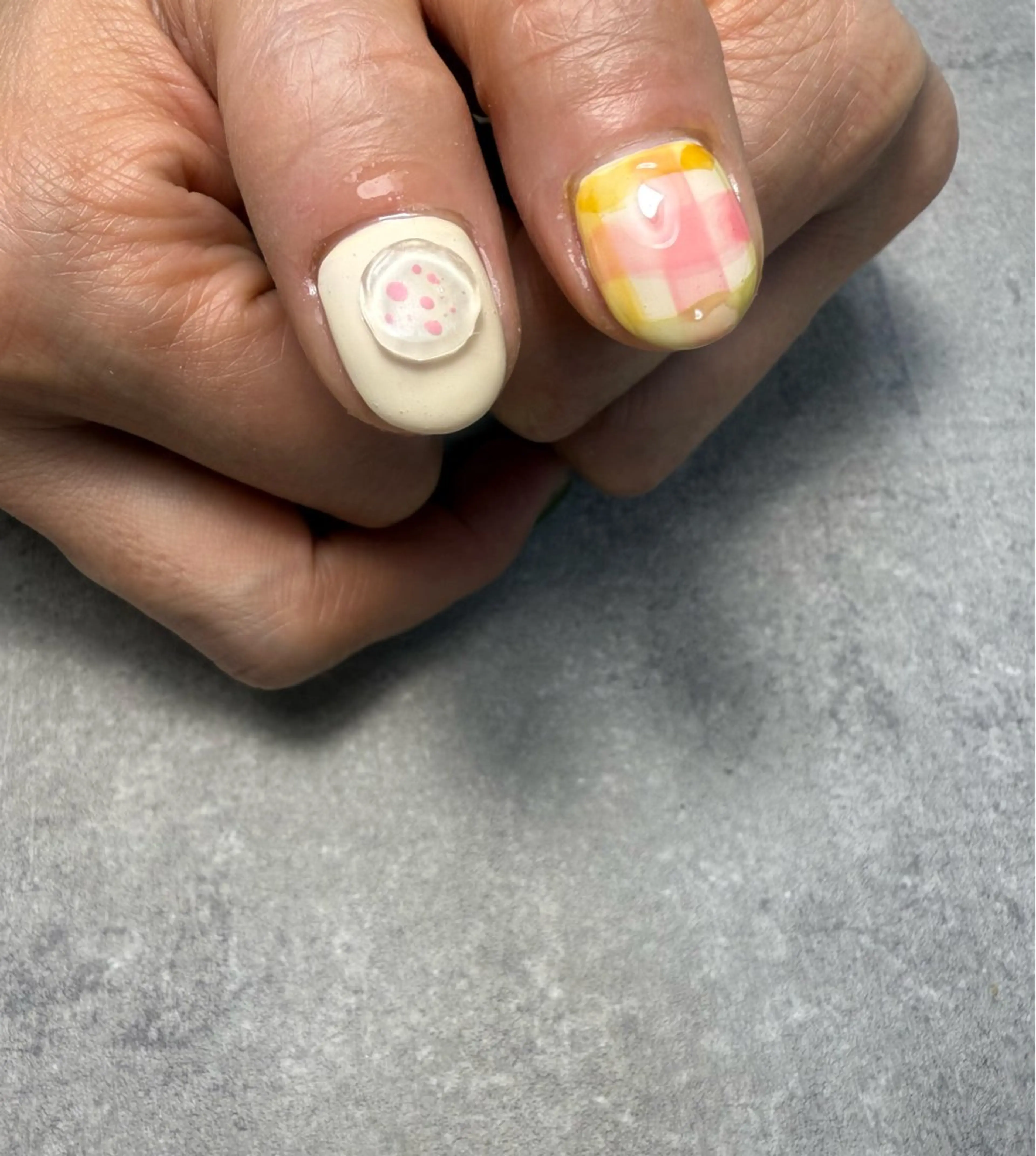 ネイル ぷっくりネイル 春ネイル 北小岩ネイリスト吉田 由圭のネイルデザイン